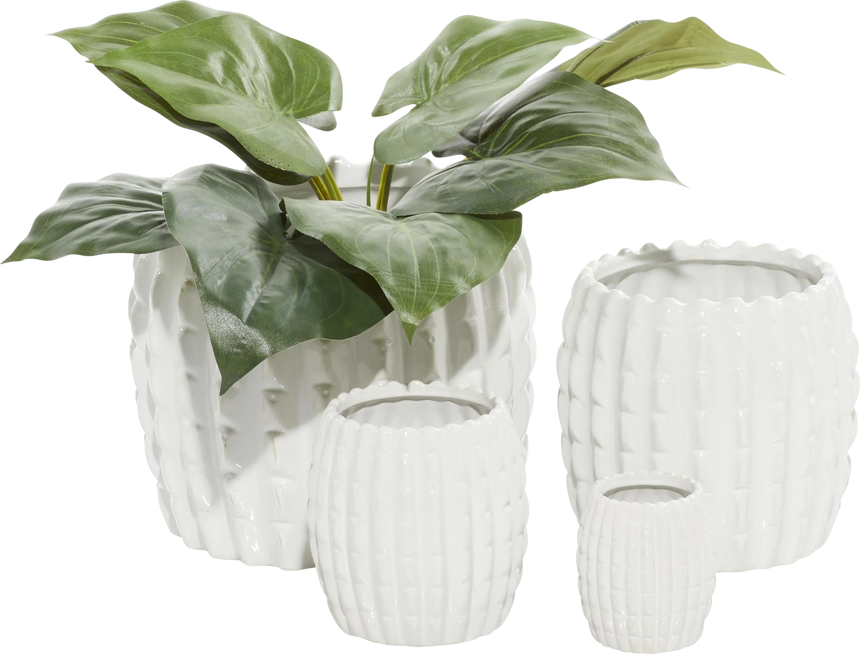 Ryliane White Planter, Set of 4 - Thumbnail - Image 1