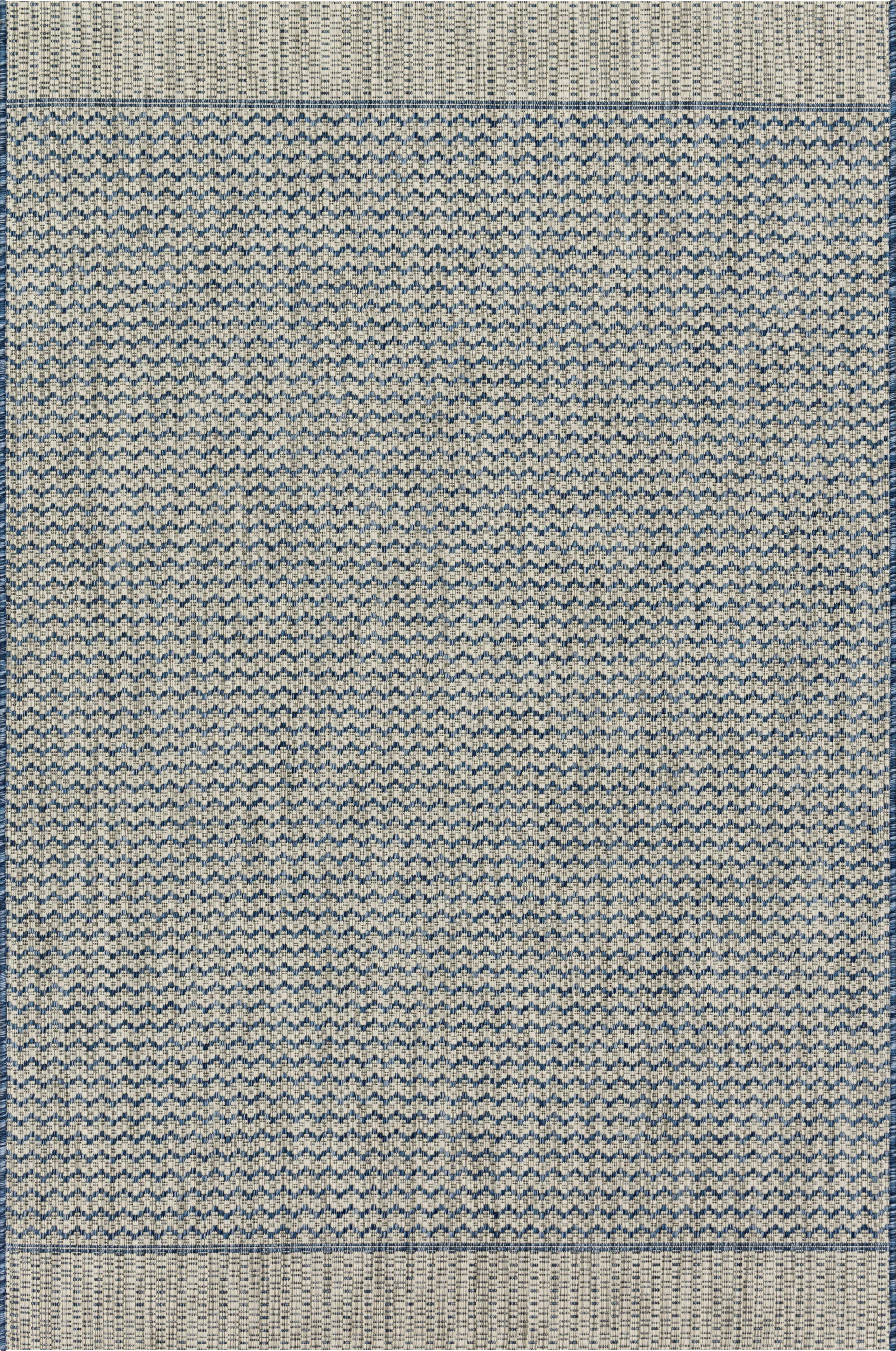 Meridian Weave Blue 7'10 x 10' Indoor/Outdoor Rug - Image 1