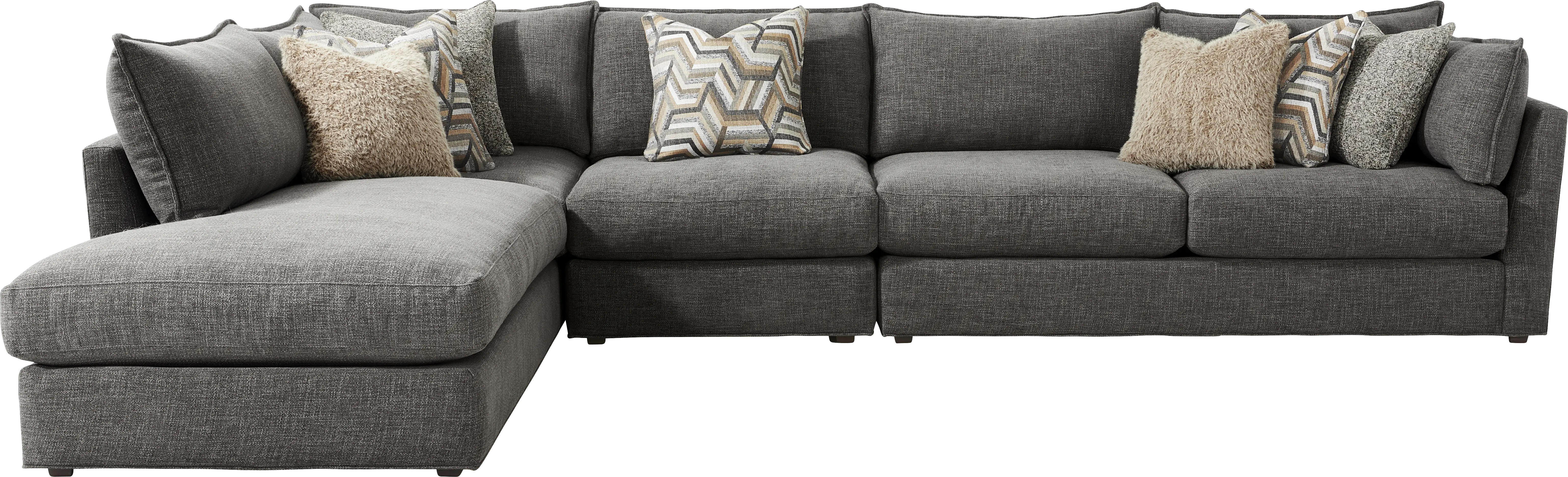 Ellington Black 3 Pc Sectional - Thumbnail - Image 1
