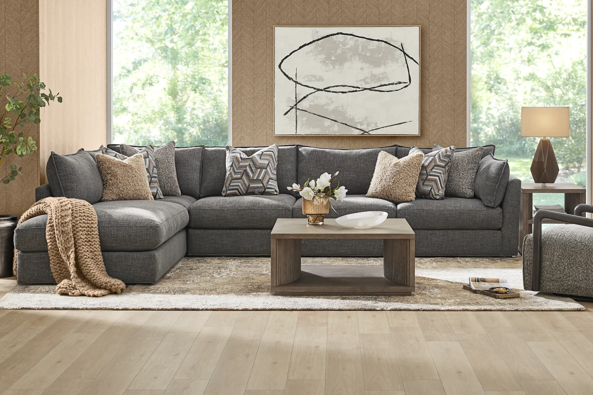 Ellington Black 3 Pc Sectional - Image 1