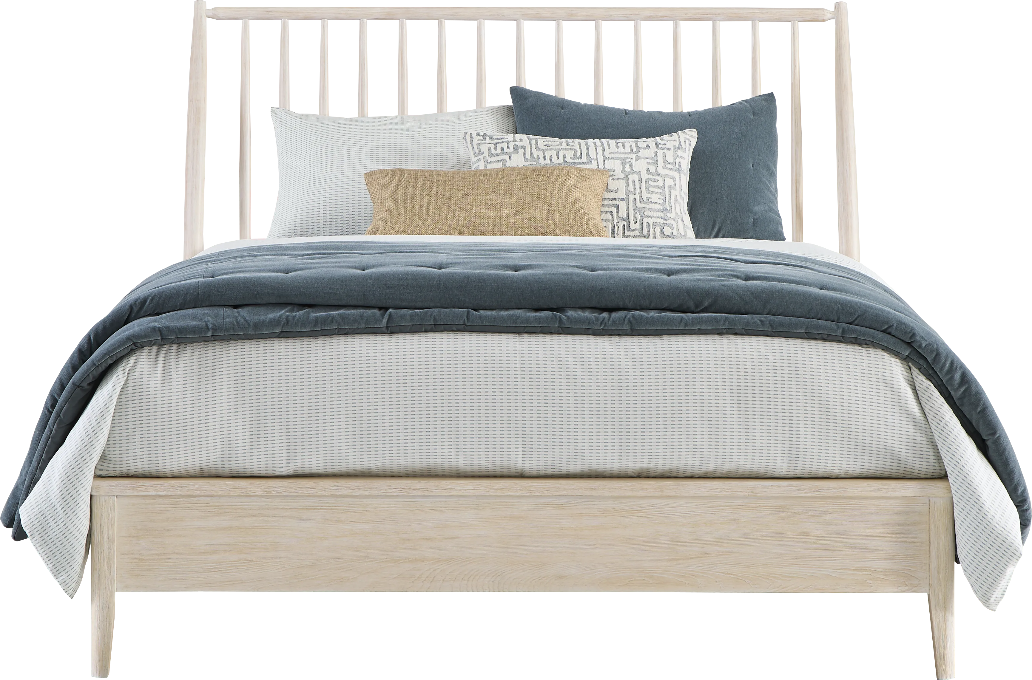 Sterling Grove White 5 Pc Queen Spindle Bedroom - Thumbnail - Image 2