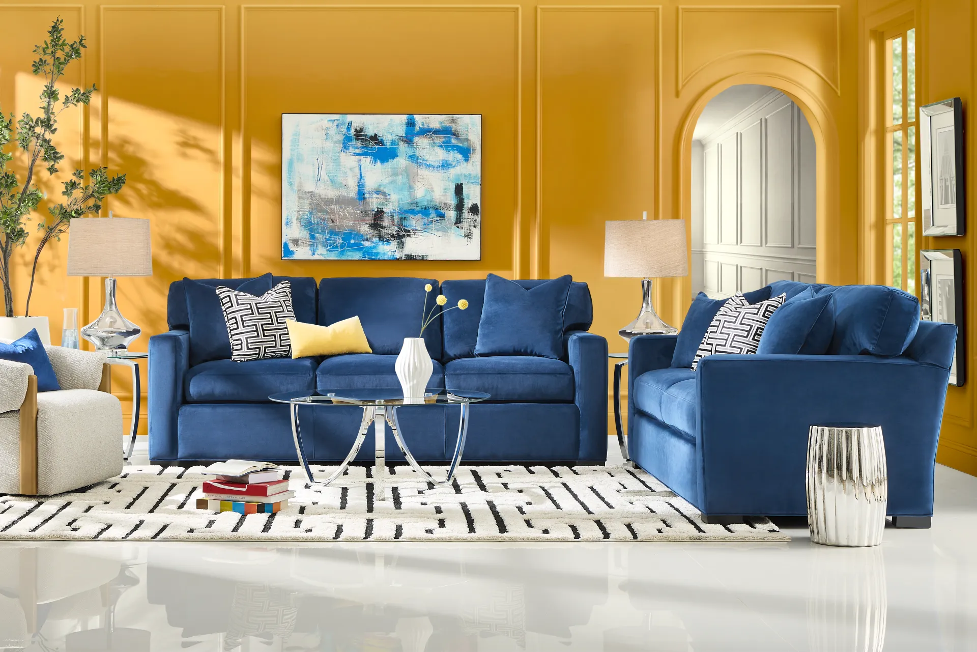Harmonie Cobalt Sleeper Sofa - Image 1