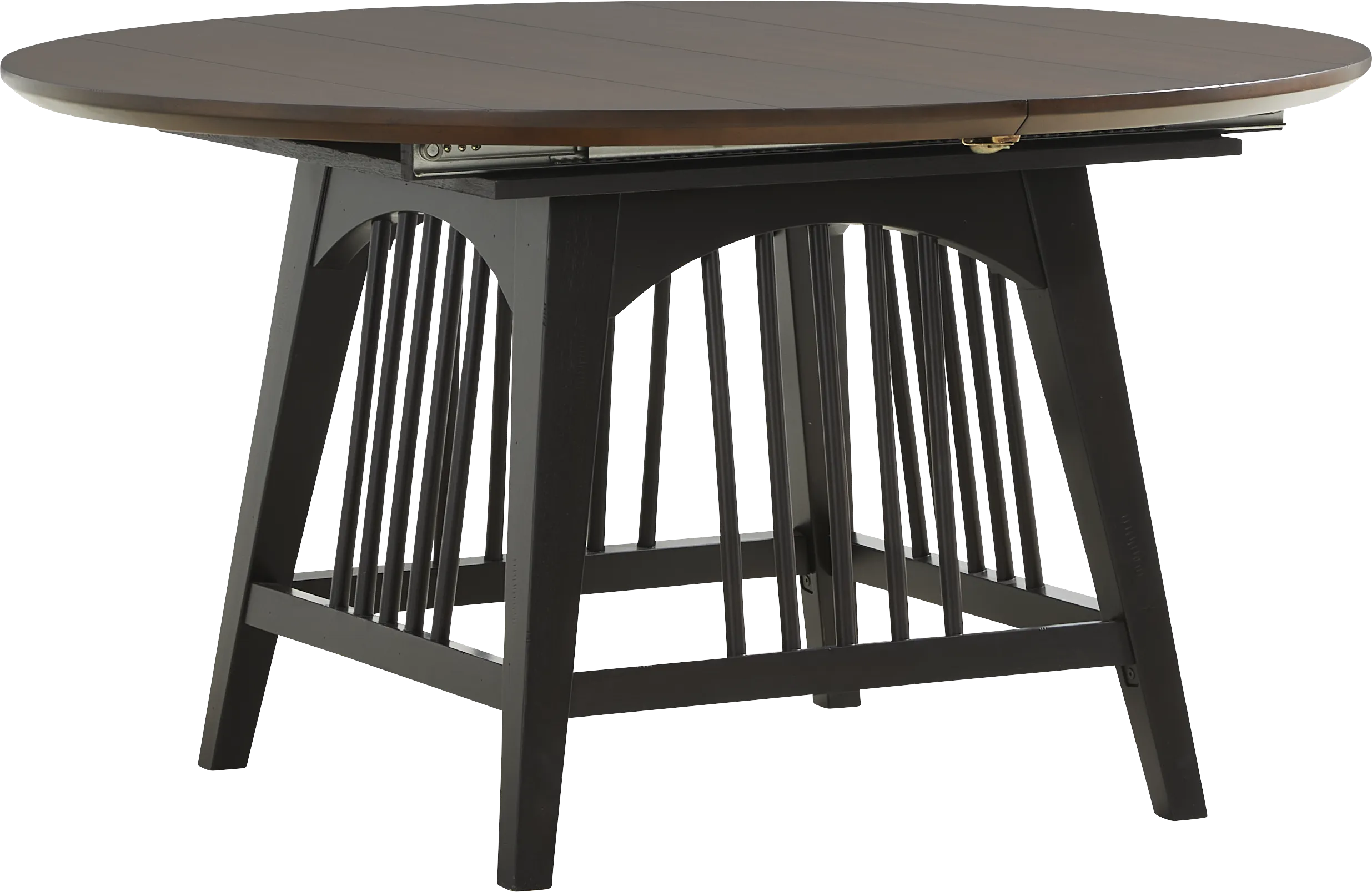 Northbrook Brown Cherry Finish Round Dining Table - Thumbnail - Image 1
