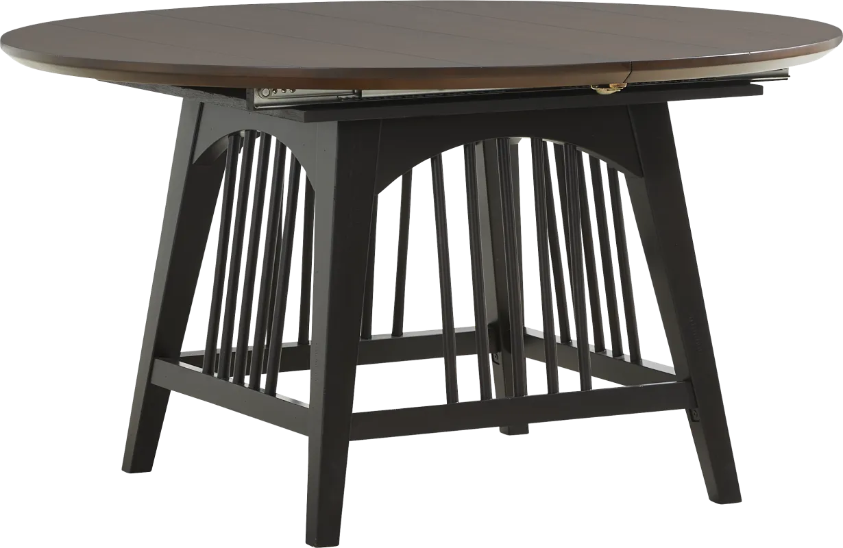 Northbrook Brown Cherry Finish Round Dining Table