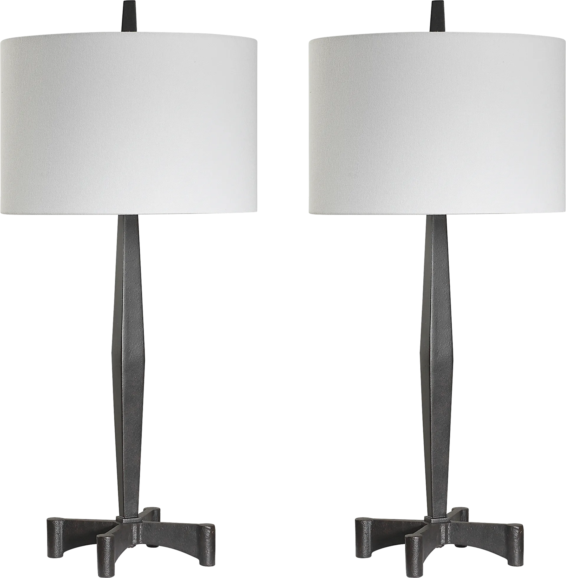 Nelrose Post Black Table Lamp Set of 2 - Image 1