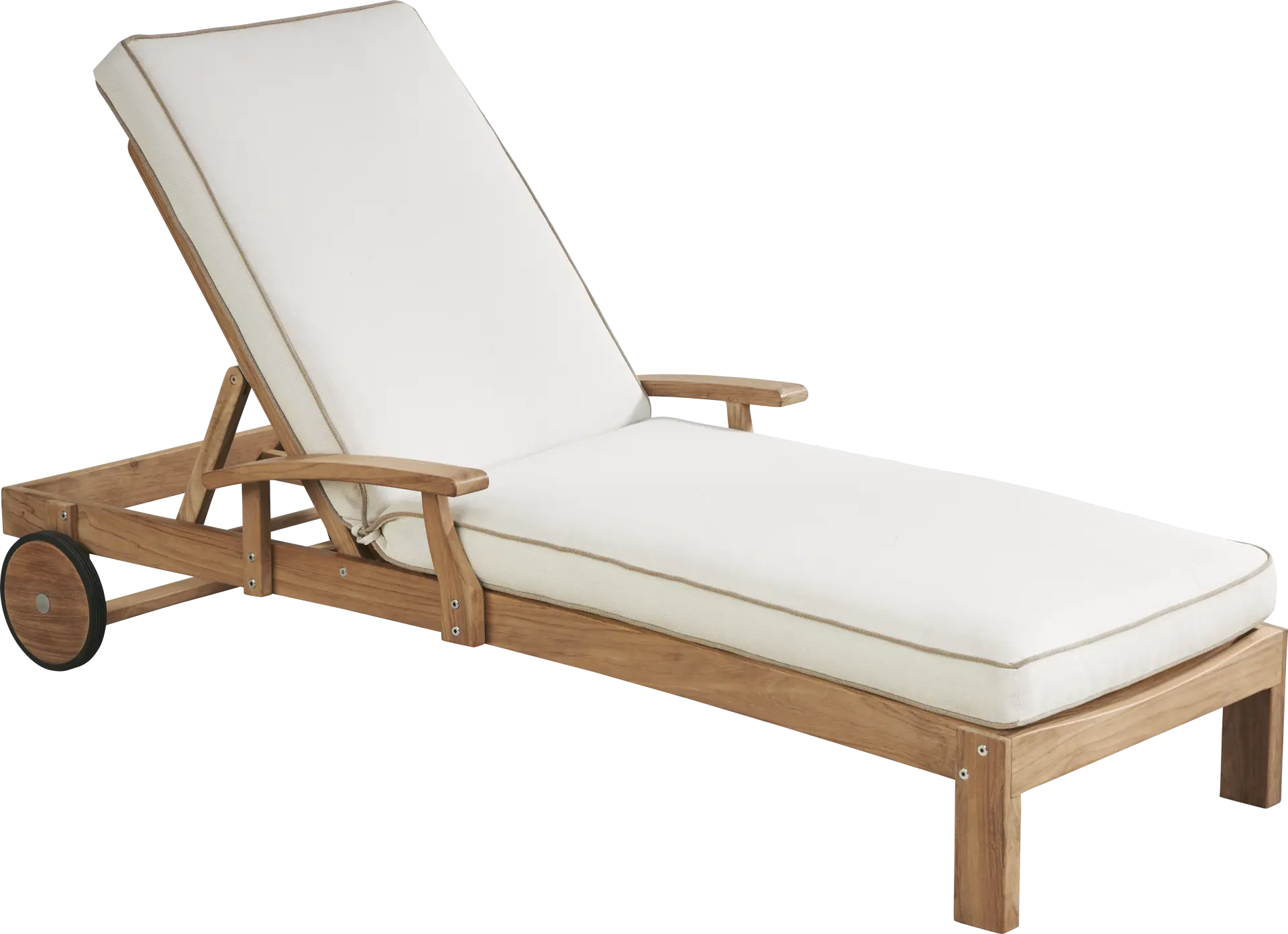 Pleasant Bay Teak Outdoor Chaise with Vapor Cushions