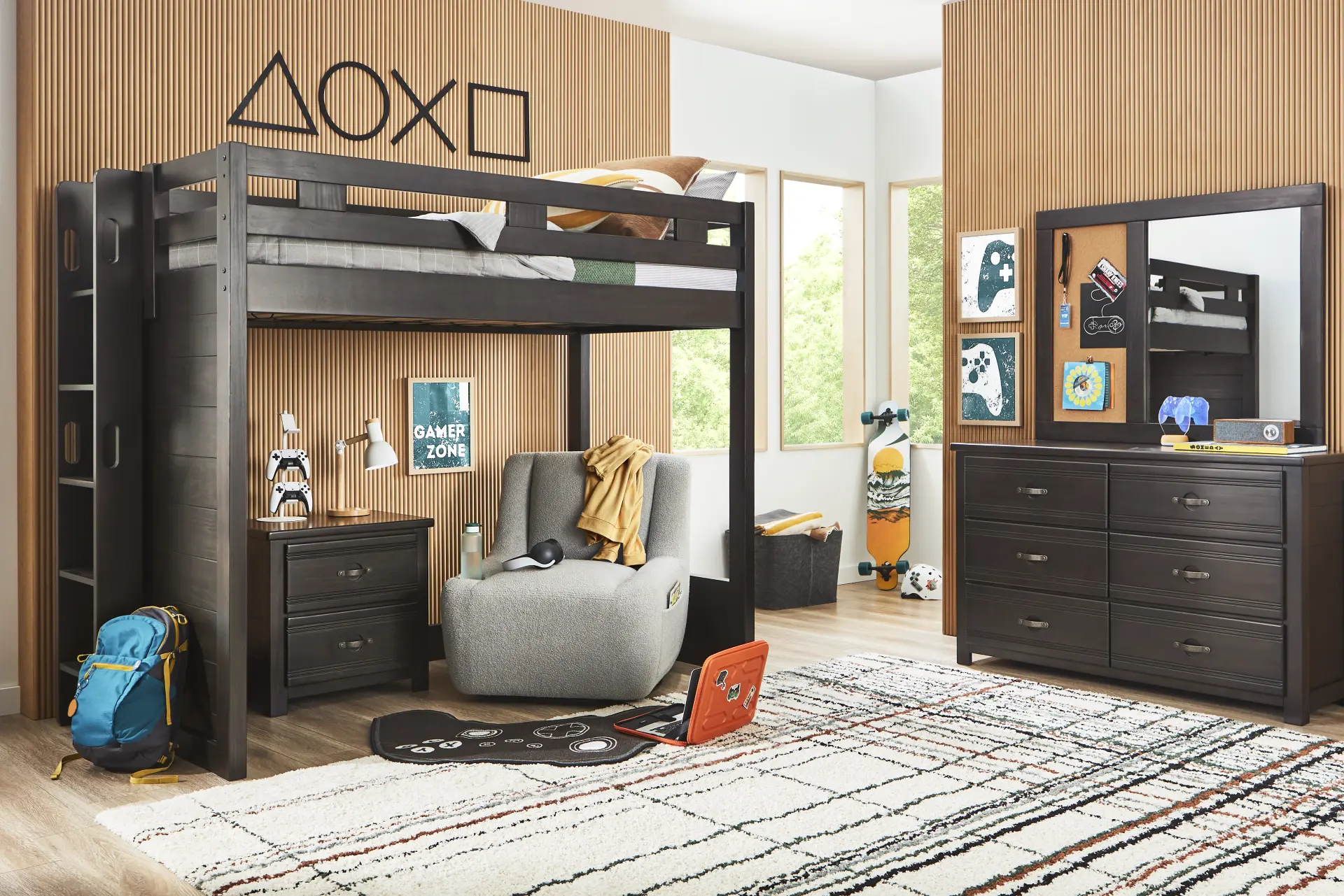 Kids Creekside 3.0 Charcoal Full Loft Bed