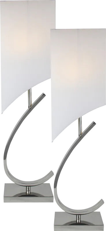 Camia Silver Table Lamps Set of 2