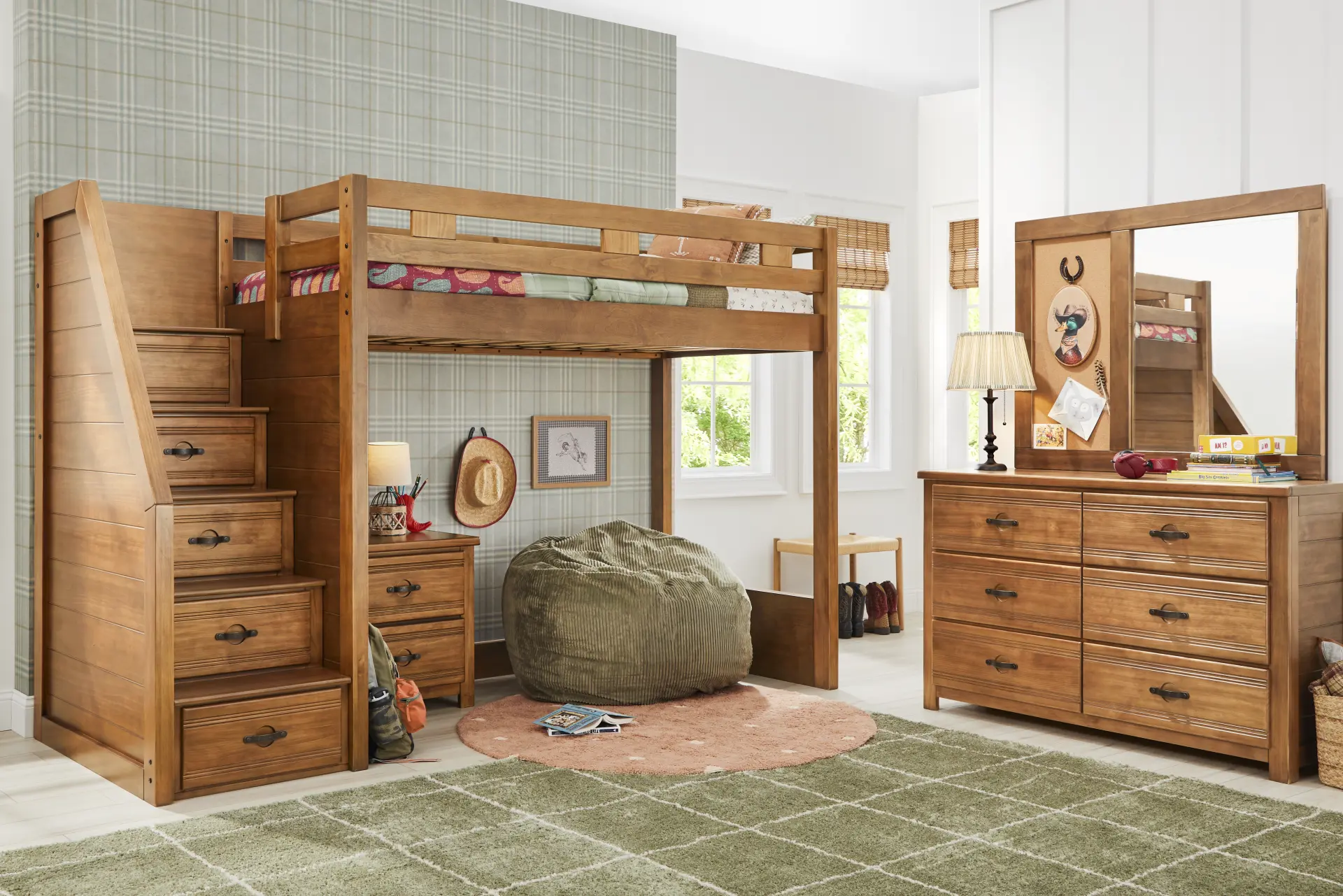 Kids Creekside 3.0 Chestnut Color Full Step Loft Bed