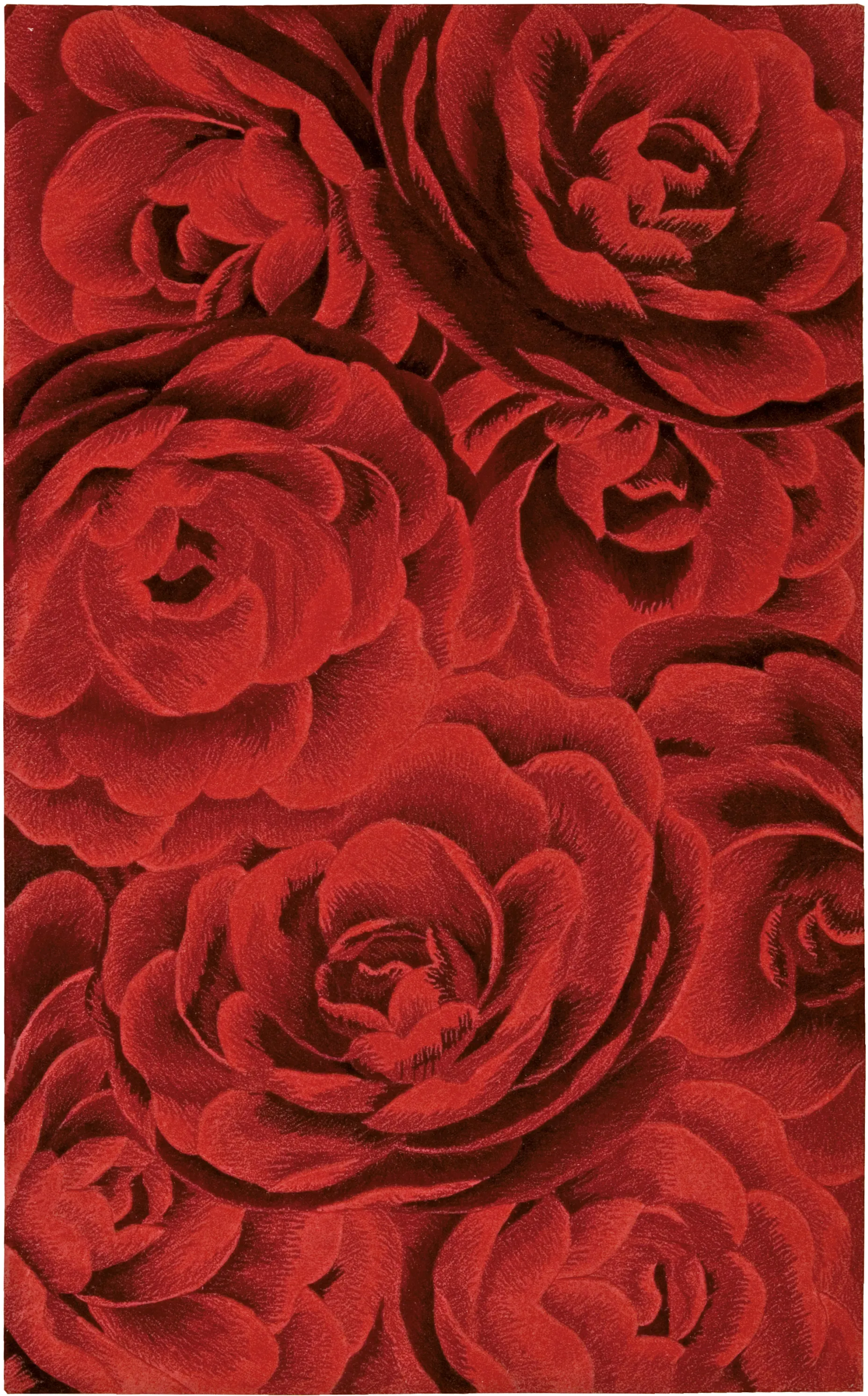 Moda Rose Red 8' x 11' Rug - Thumbnail - Image 1