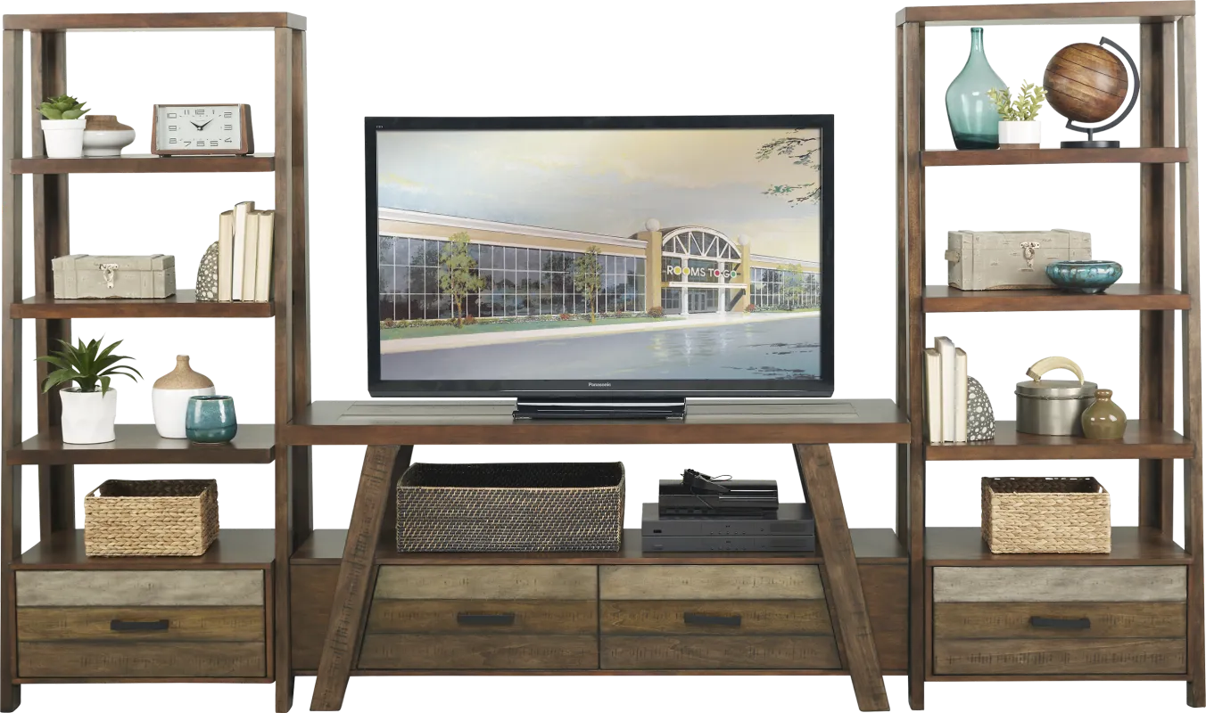 Cedar Creek Brown 3 Pc Wall Unit