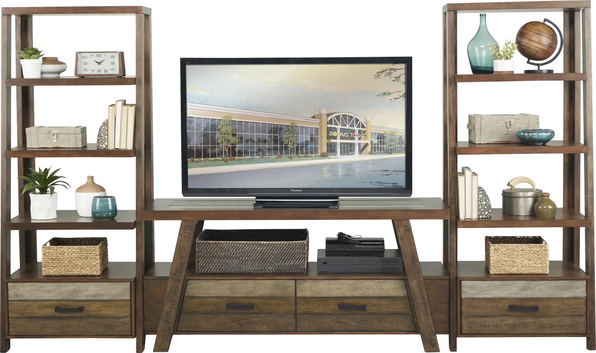 Cedar Creek Brown 3 Pc Wall Unit - Image 1