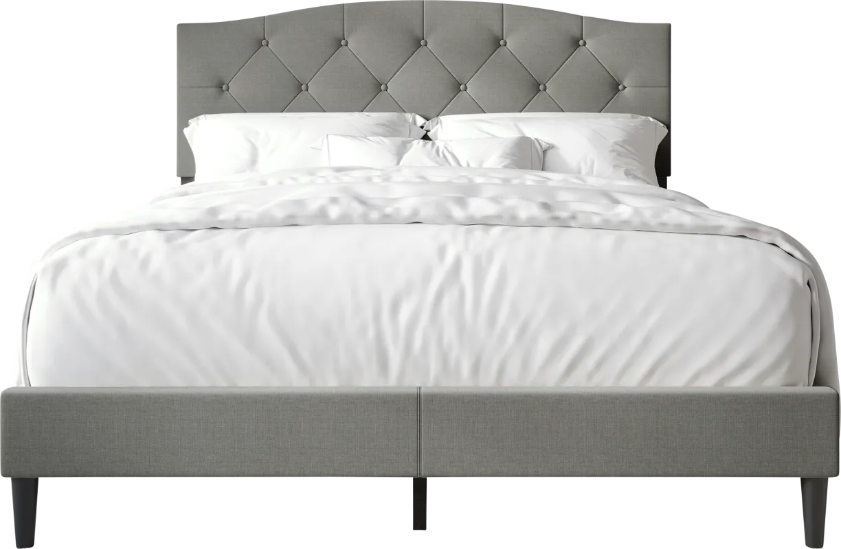 Sprucerow Lightgray Queen Bed