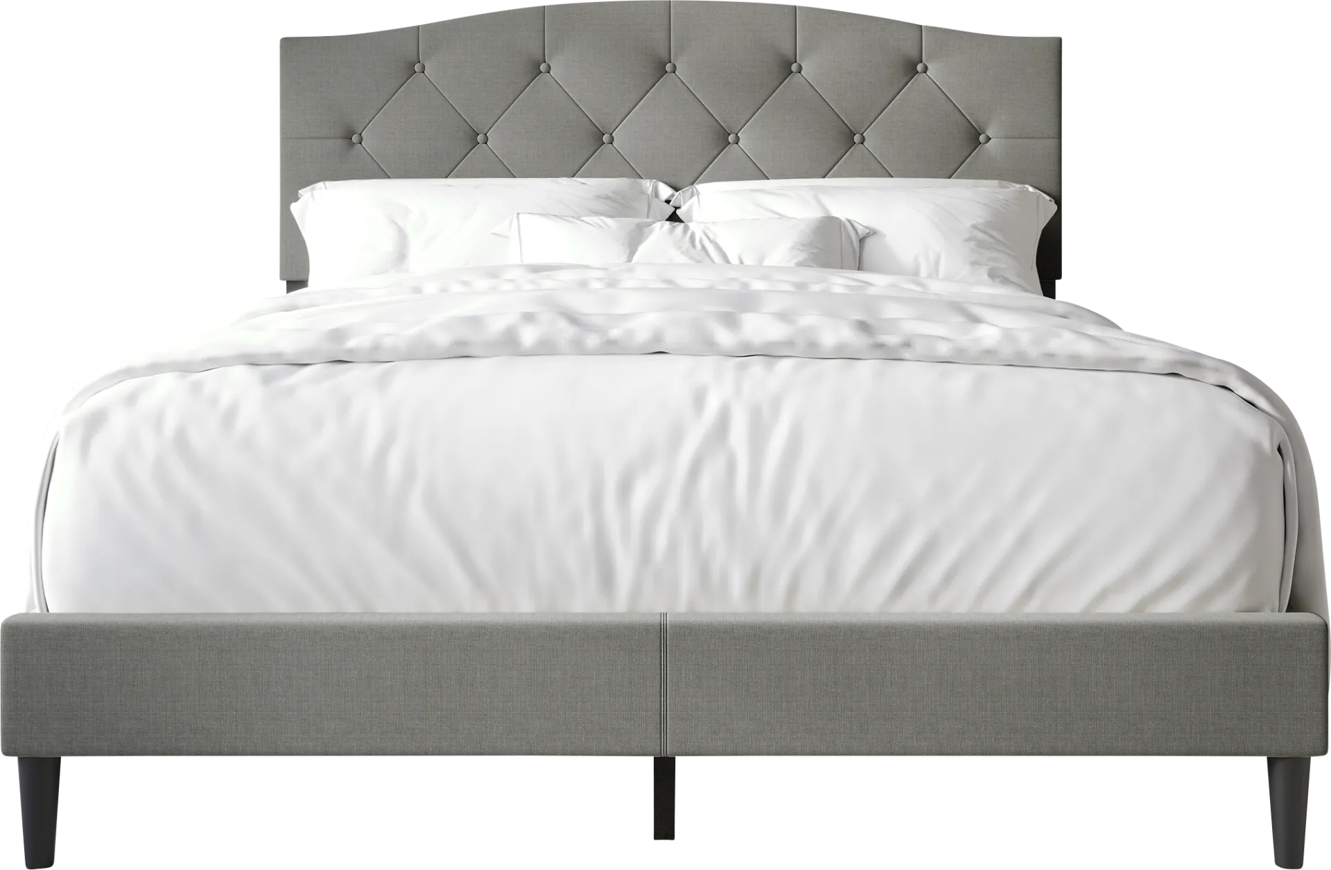 Sprucerow Lightgray Queen Bed - Image 1