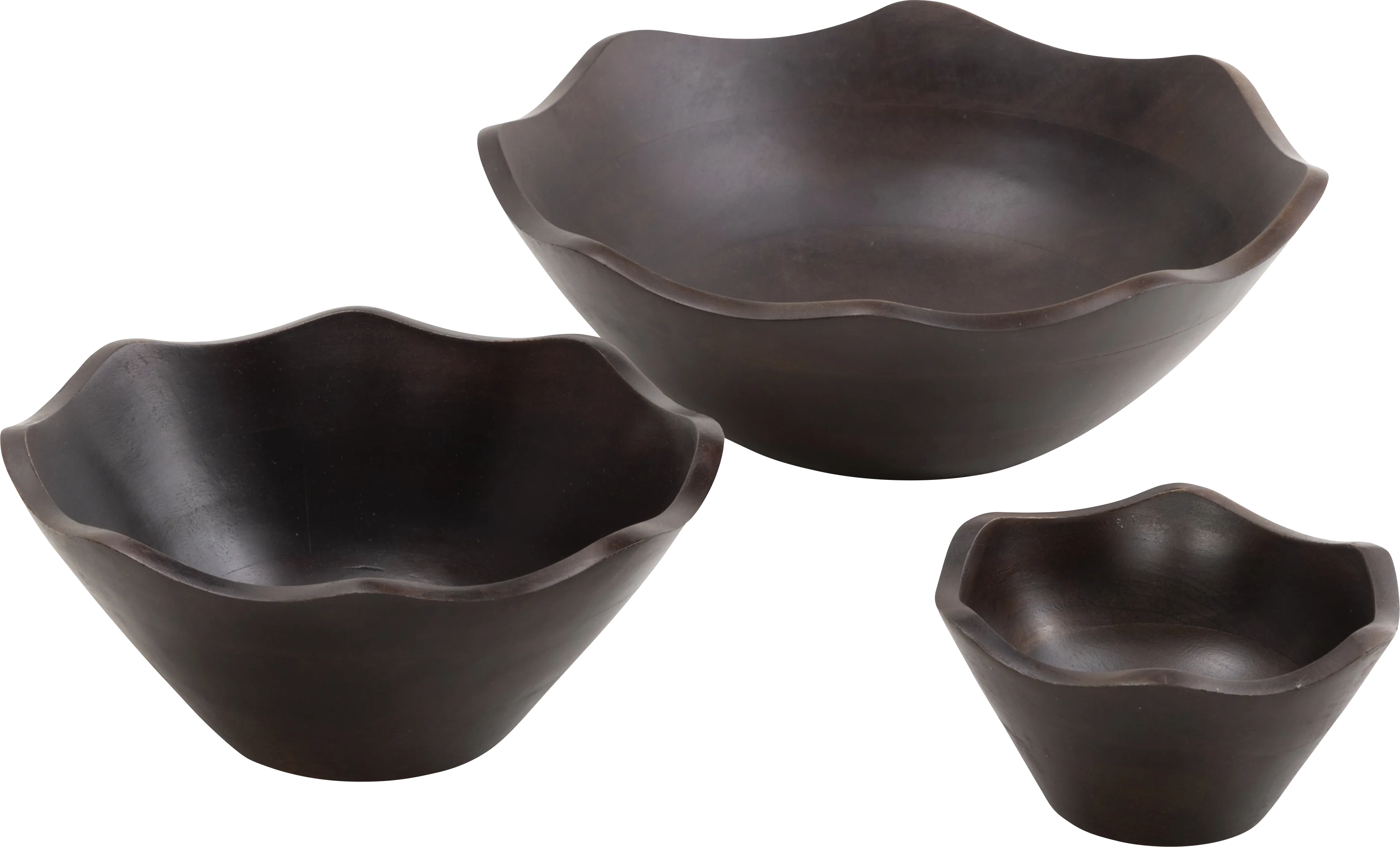 Brodyn Dark Brown Bowl, Set of 3 - Thumbnail - Image 1