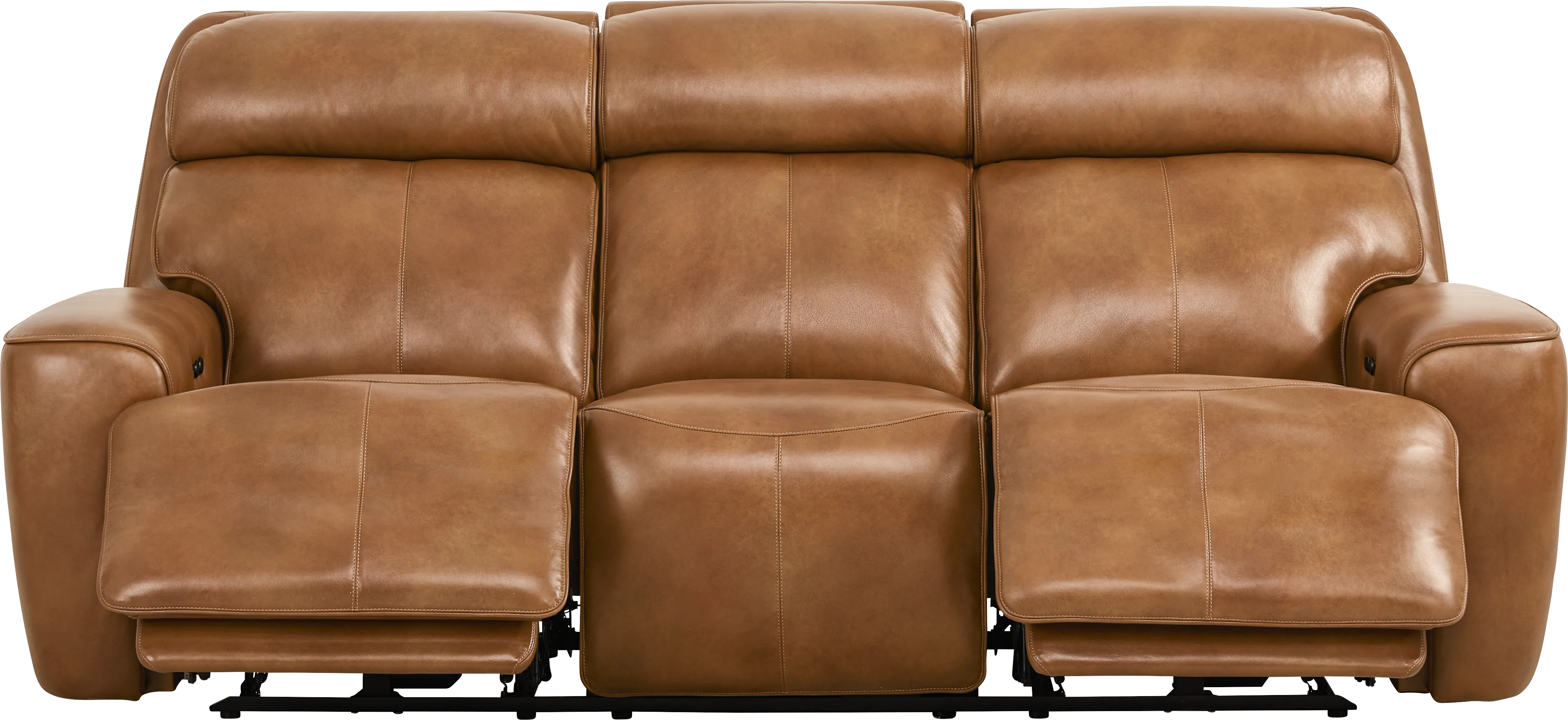 Peninsula Brown Leather 2 Pc Dual Power Reclining Living Room - Thumbnail - Image 2