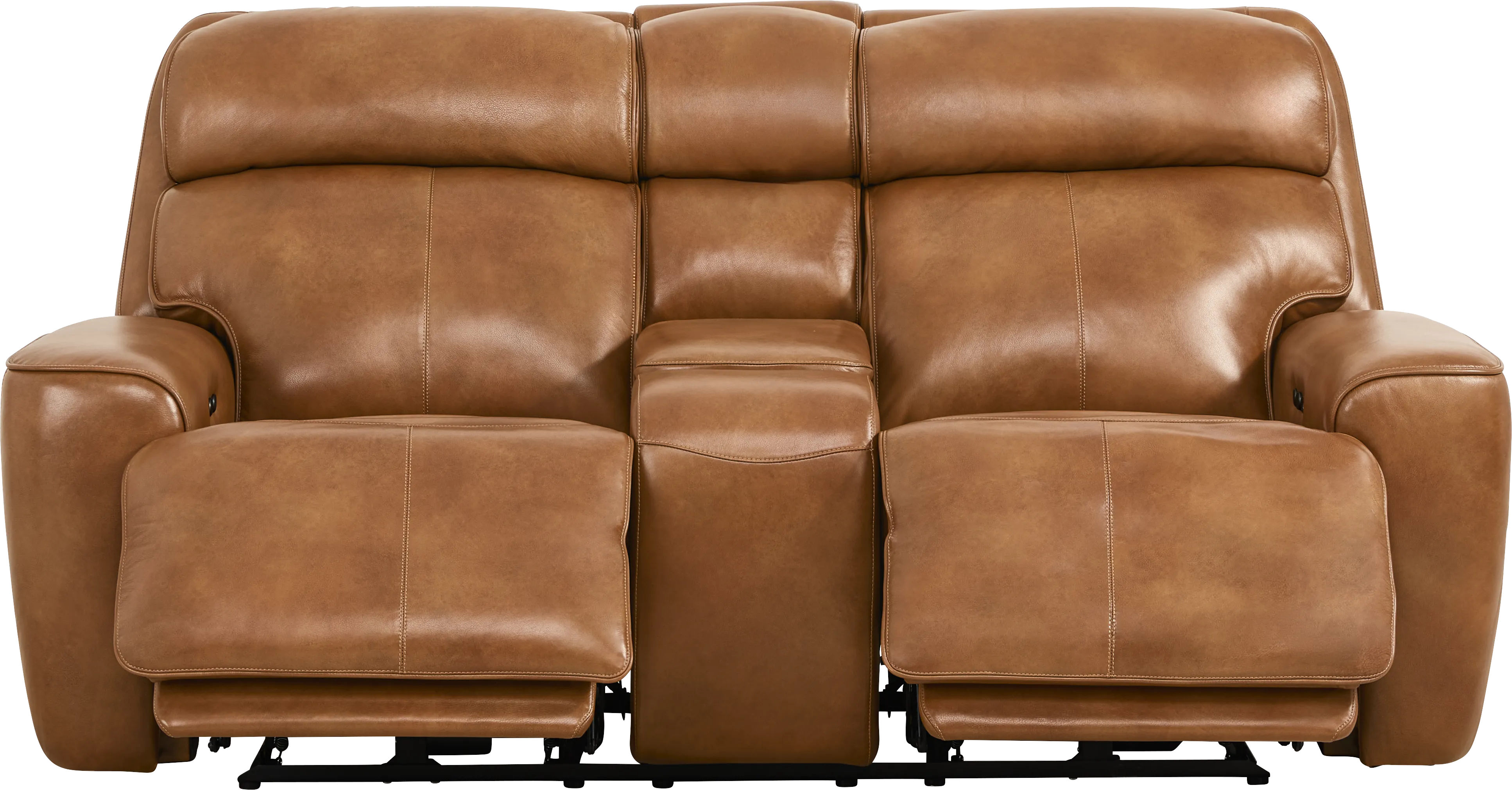 Peninsula Brown Leather 2 Pc Dual Power Reclining Living Room - Thumbnail - Image 7