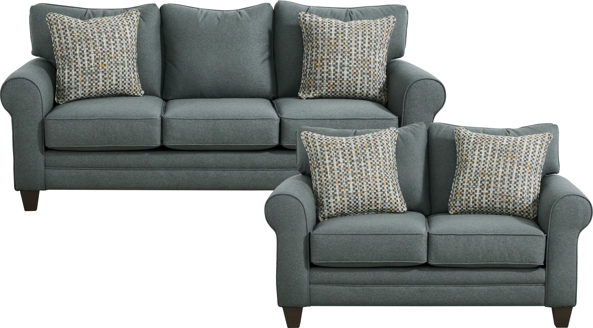 Berenice Slate Blue 2 Pc Living Room