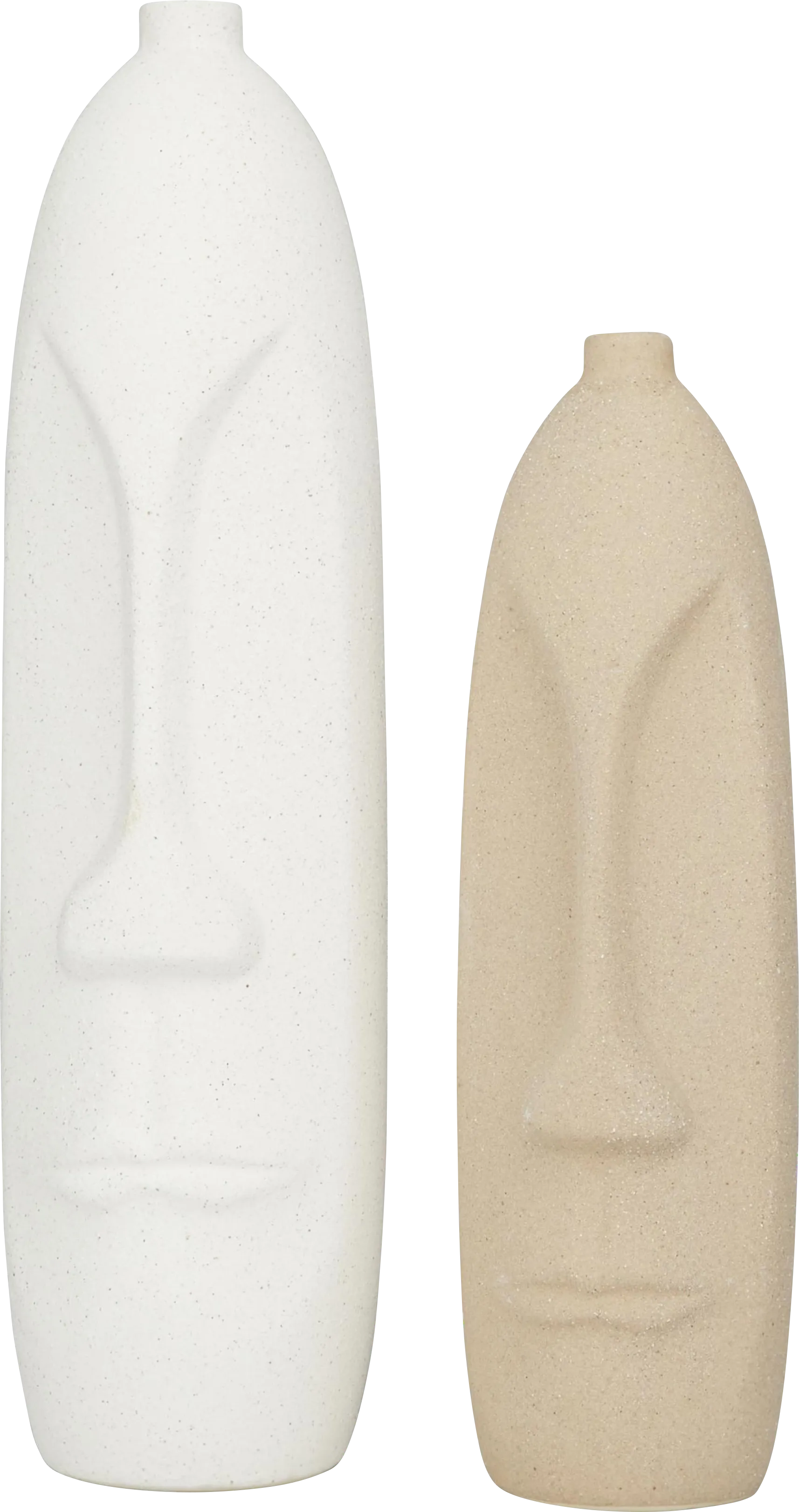 Depshu Beige Scupture, Set of 2 - Image 1