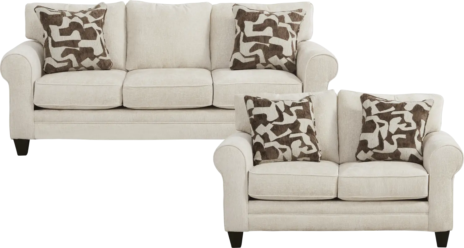 Ellandale Ivory 2 Pc Living Room