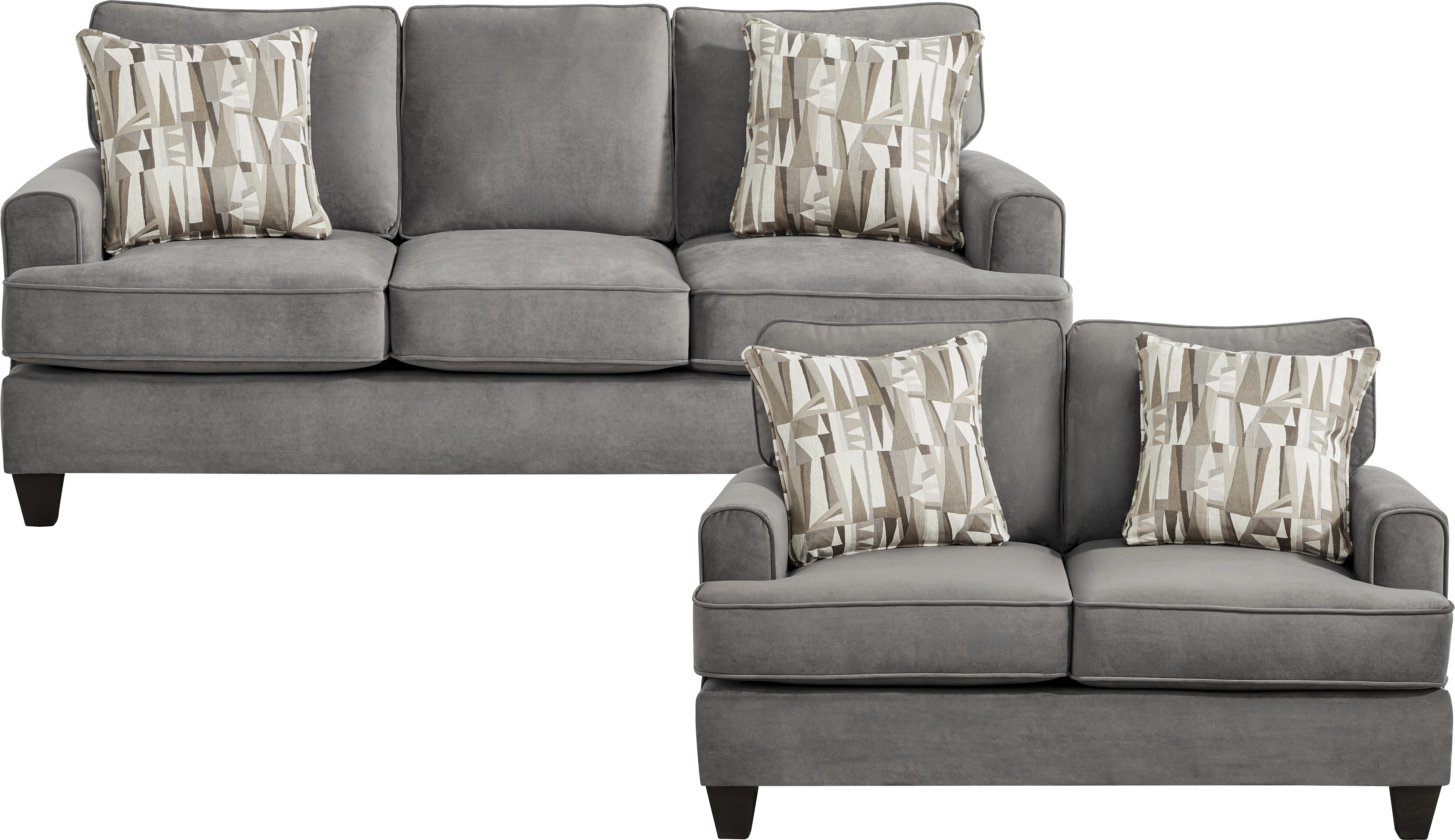 Courtney Charcoal 2 Pc Living Room - Thumbnail - Image 1