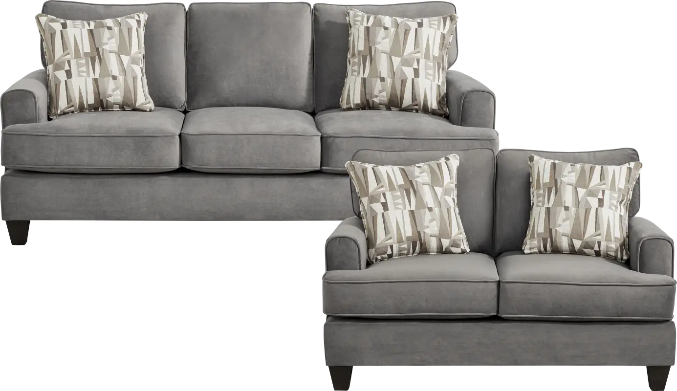 Courtney Charcoal 2 Pc Living Room