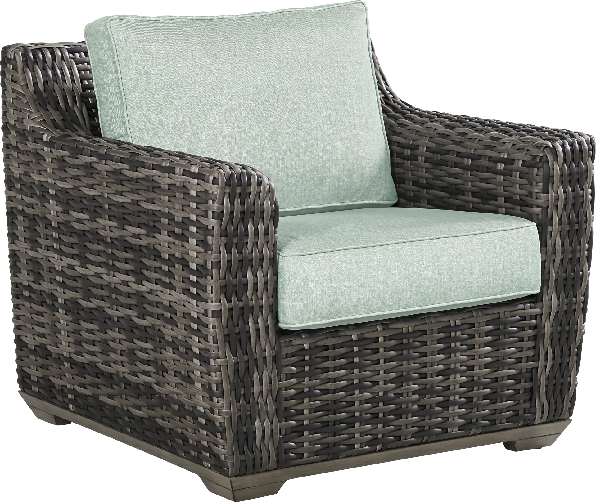 Montecello Gray Outdoor Club Chair with Mist Cushions - Image 2