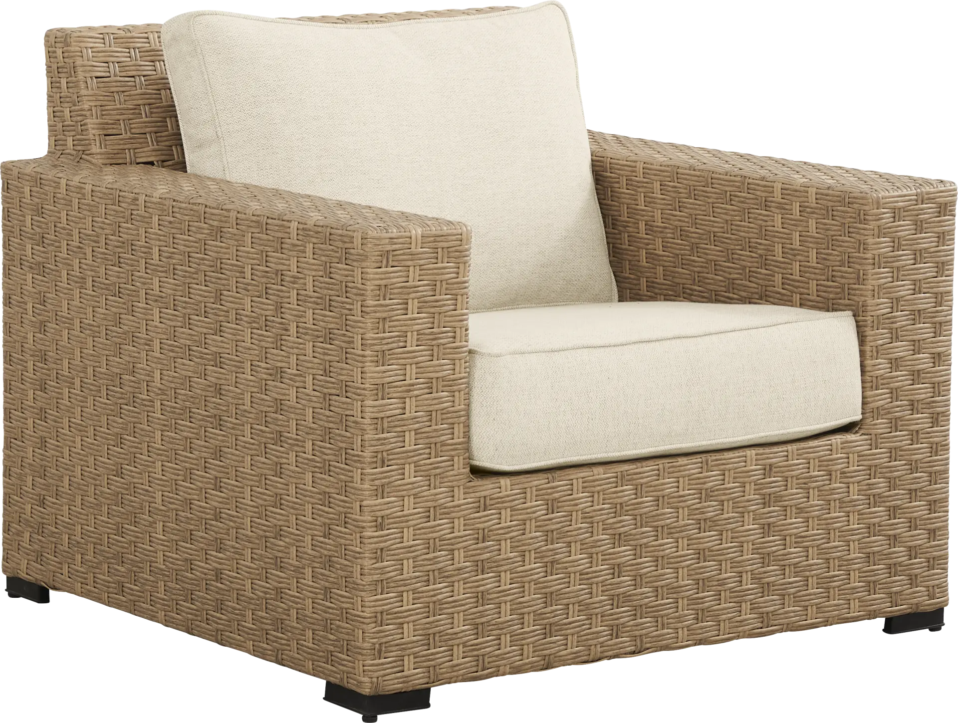 Rialto II Natural Outdoor Club Chair with Sand Cushions