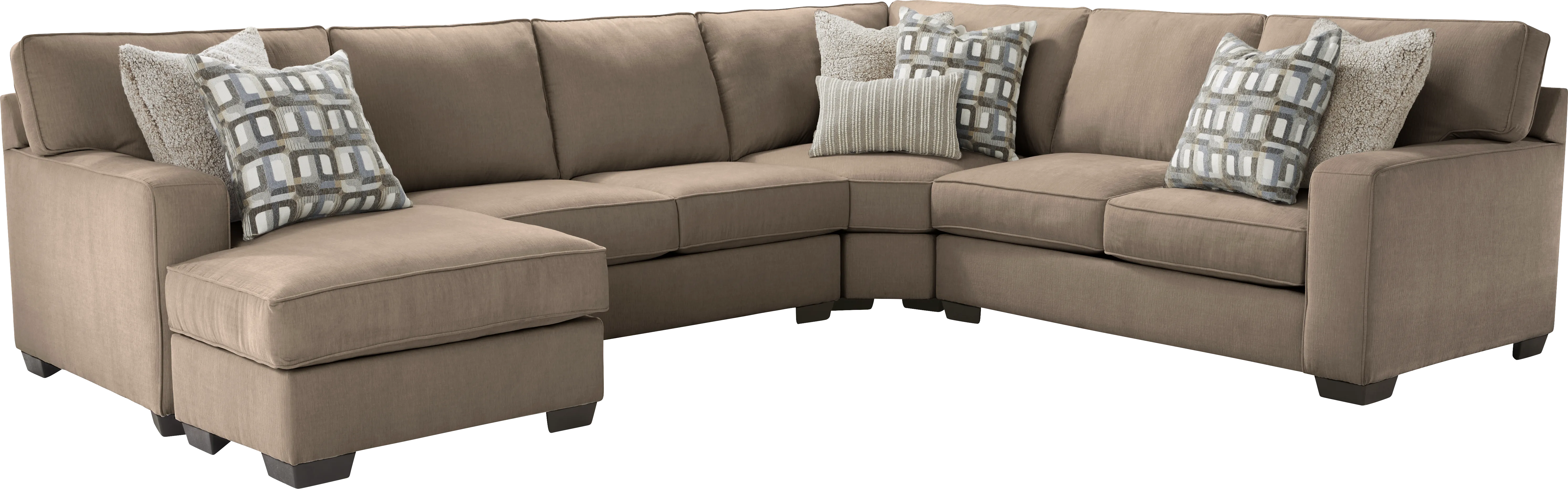 Haskins Brown 6 Pc Sectional Living Room - Thumbnail - Image 2