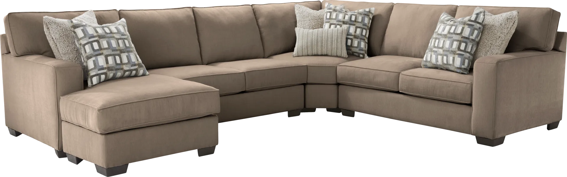 Haskins Brown 6 Pc Sectional Living Room - Image 2