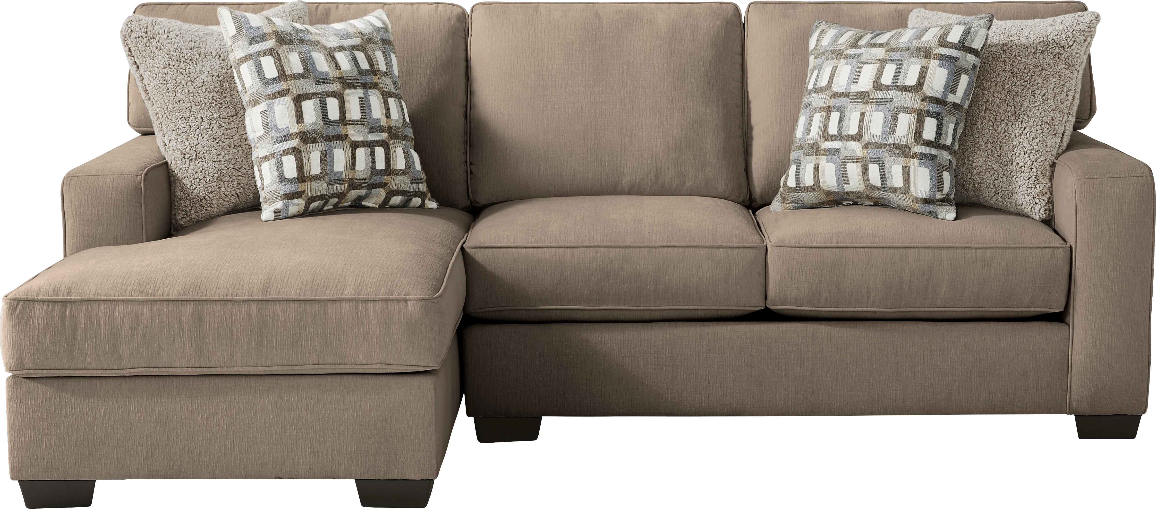 Haskins Brown 2 Pc Sectional - Thumbnail - Image 1