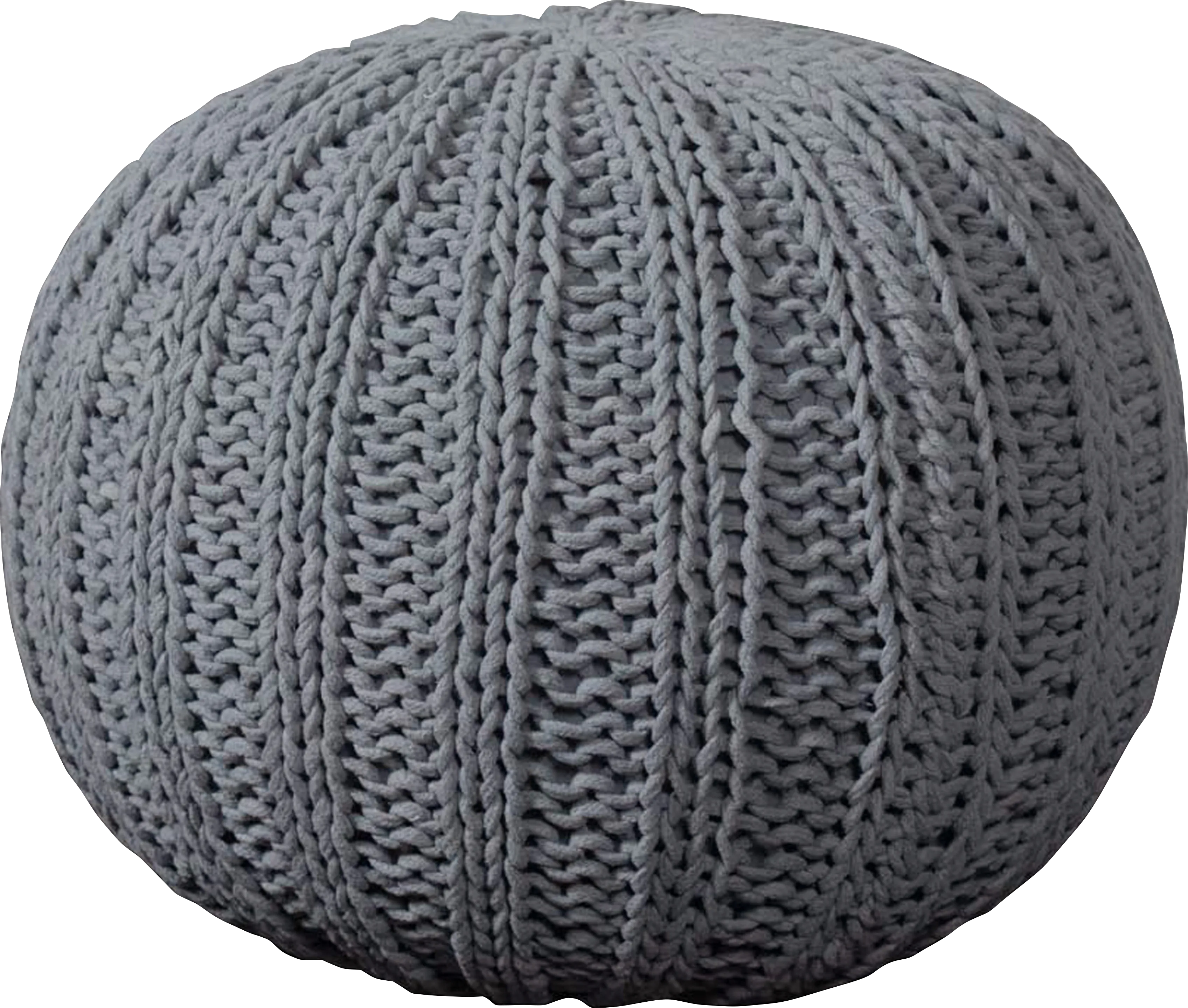 Ayidu Gray Pouf - Thumbnail - Image 1