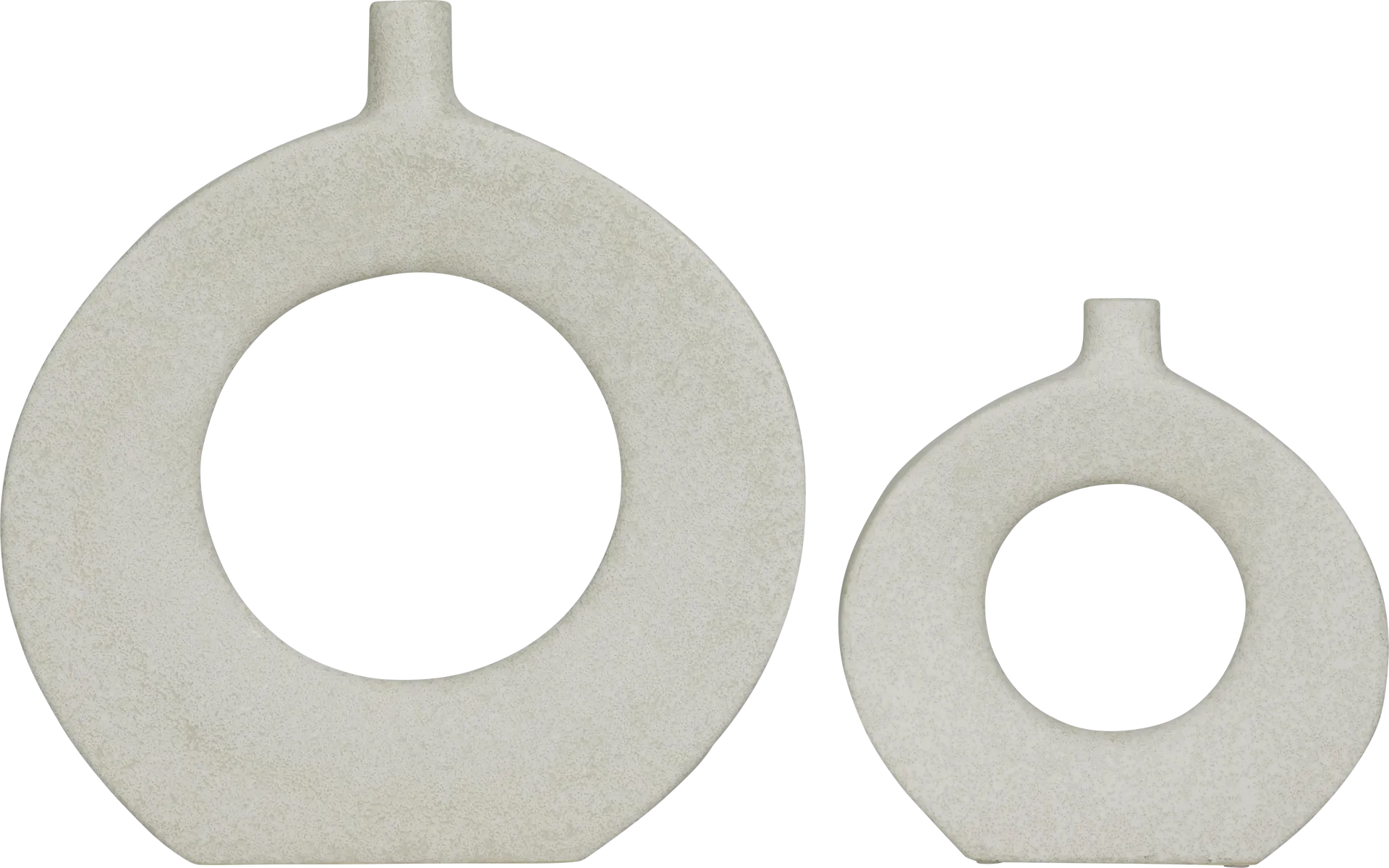 Besem White Vase, Set of 2 - Image 1