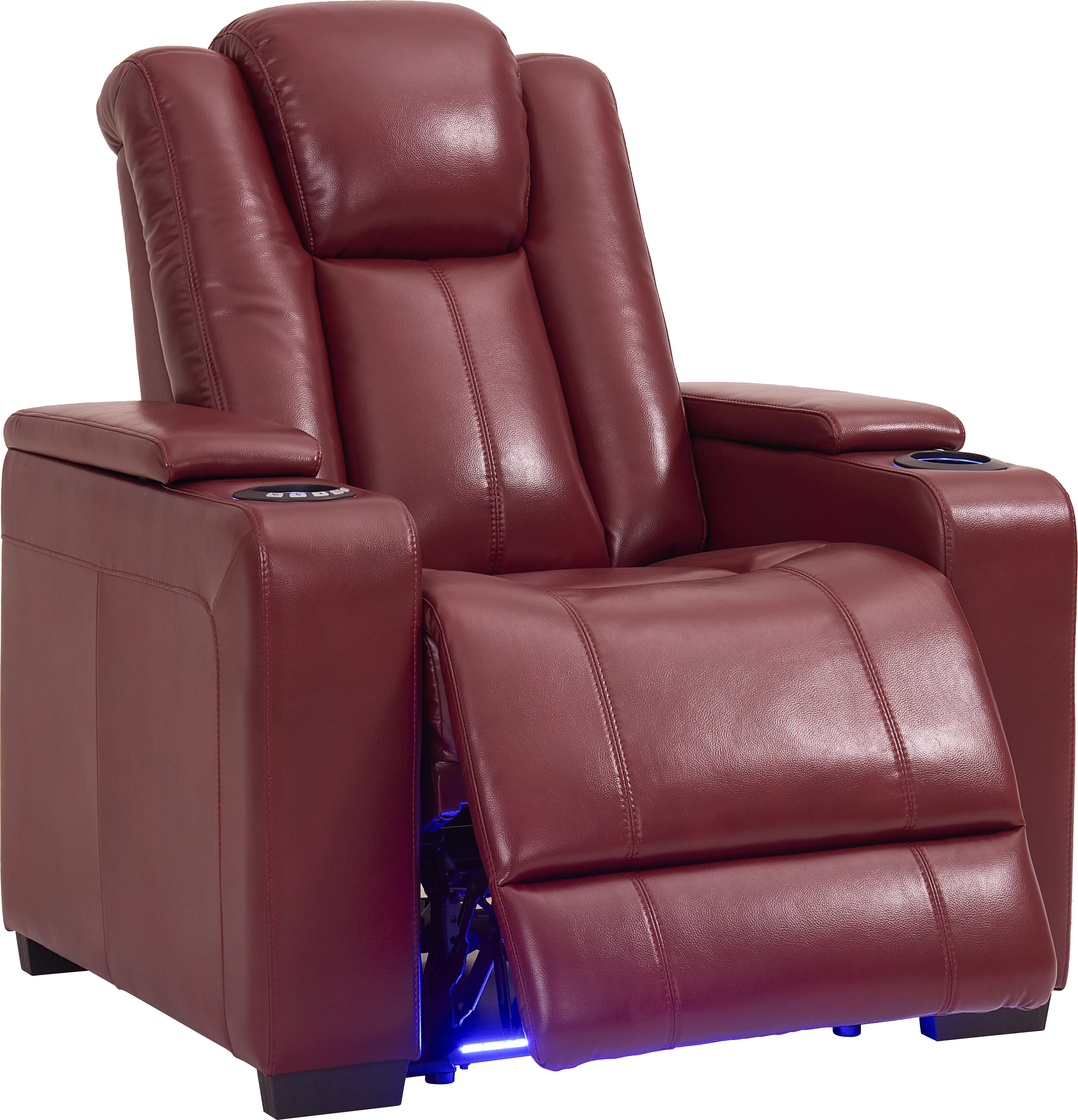 Maverick Red Dual Power Recliner - Thumbnail - Image 1
