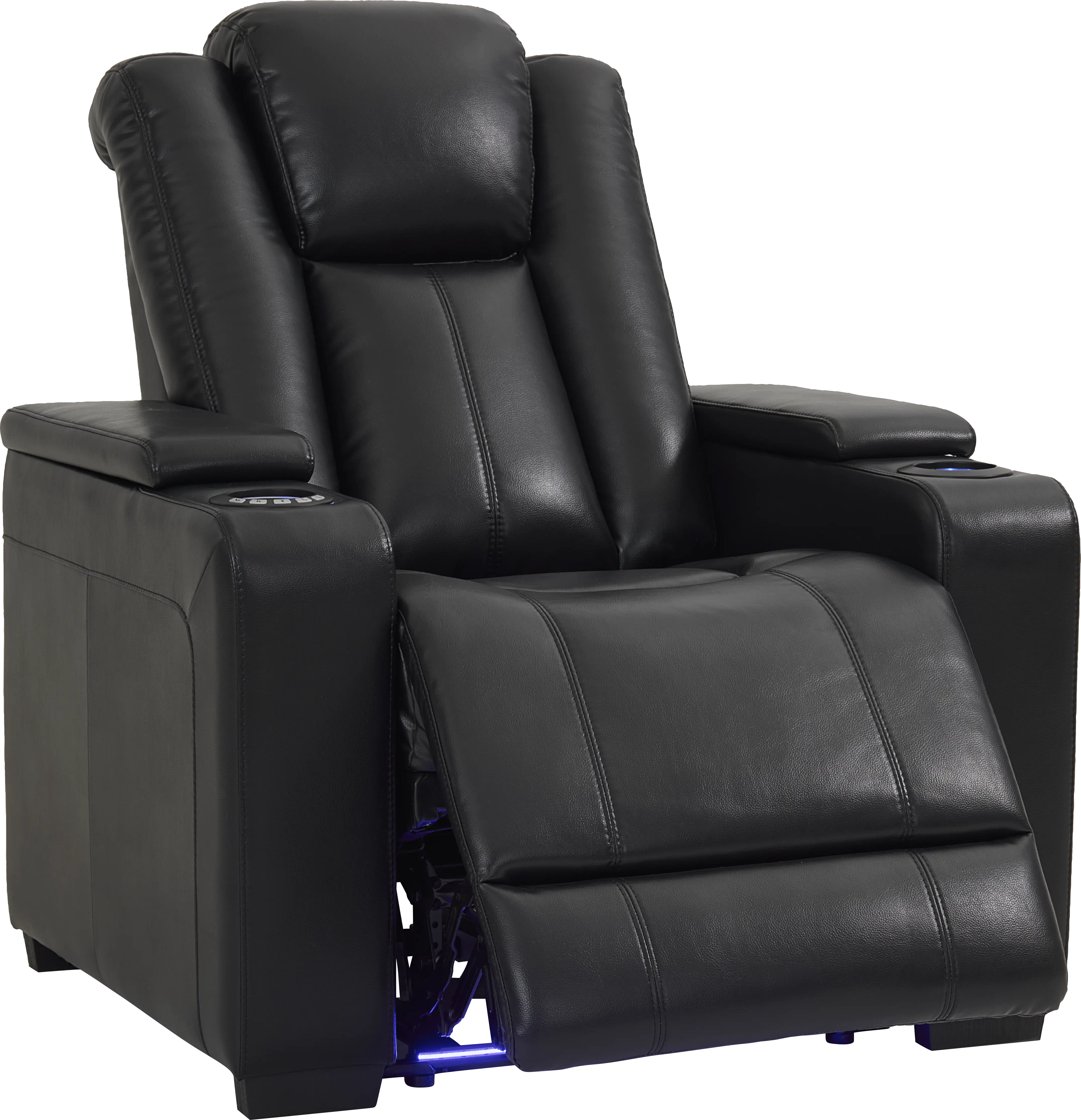 Maverick Black Dual Power Recliner - Thumbnail - Image 1