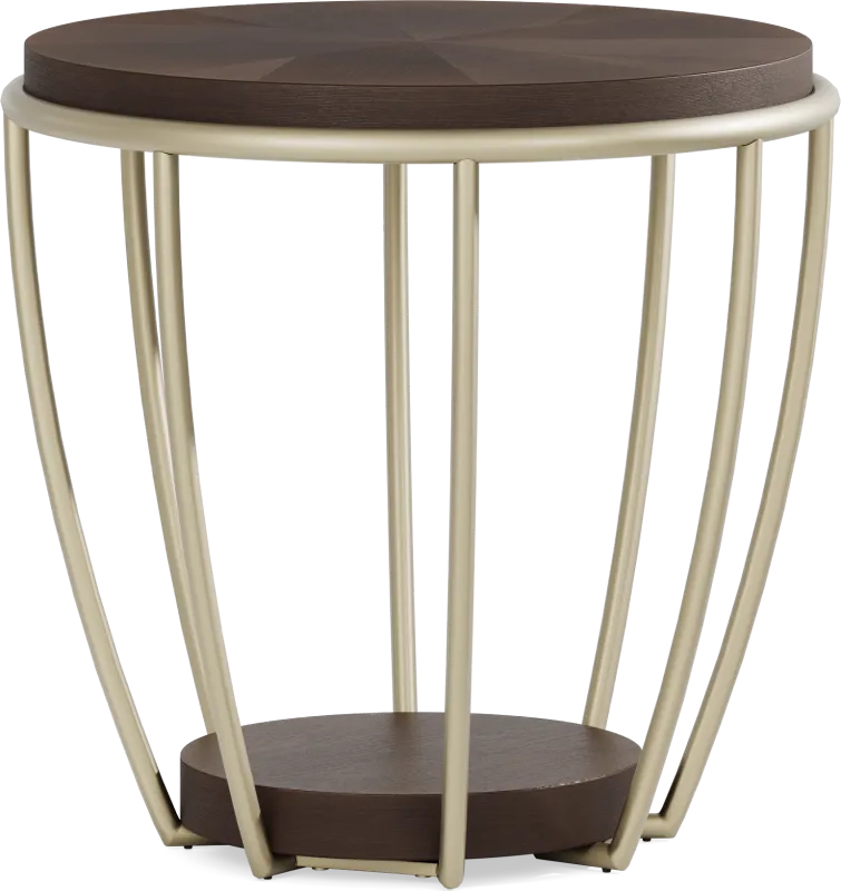 Prospect Heights Brown Cherry Finish End Table