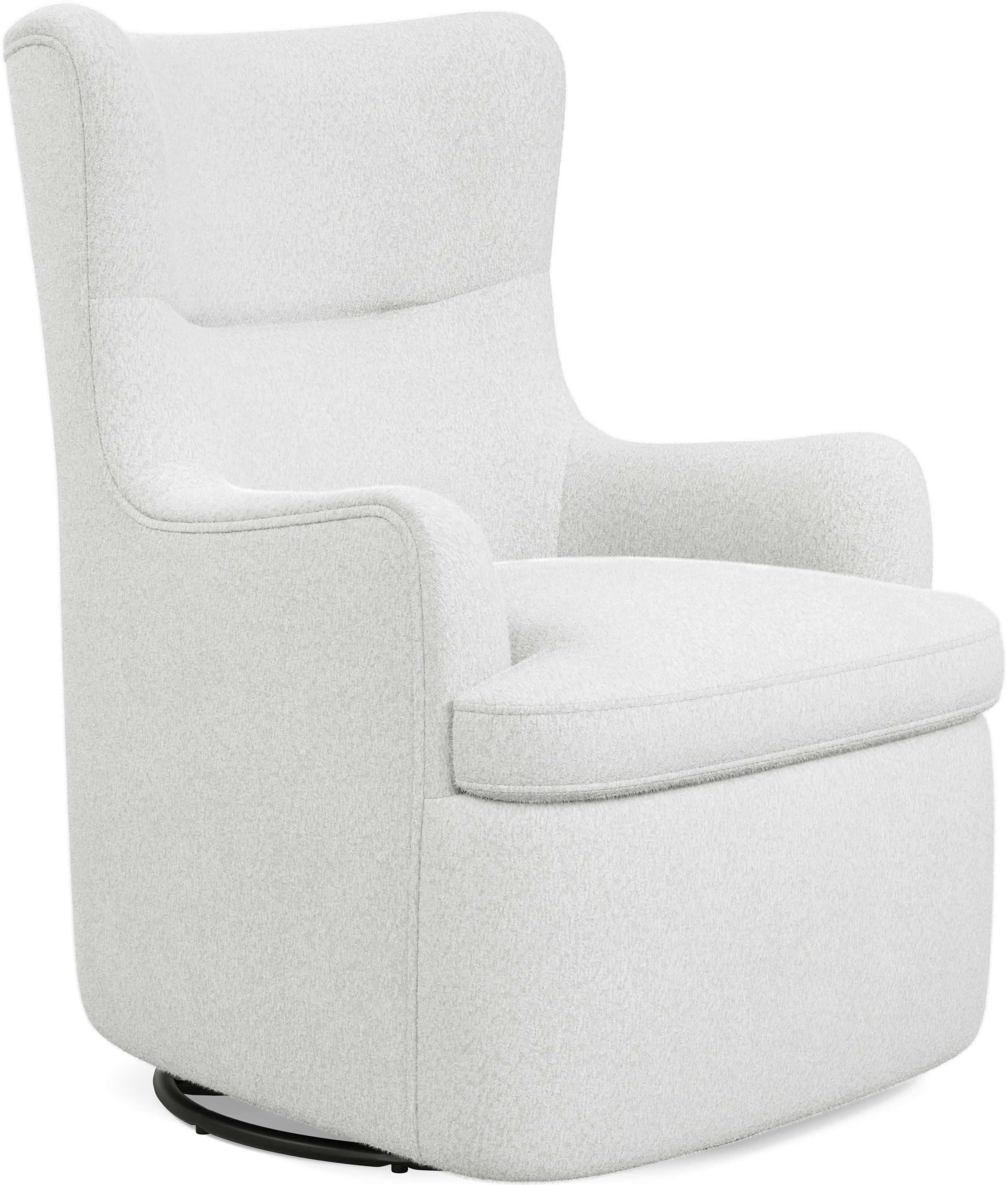 Colburn White Swivel Glider Accent Chair - Thumbnail - Image 1