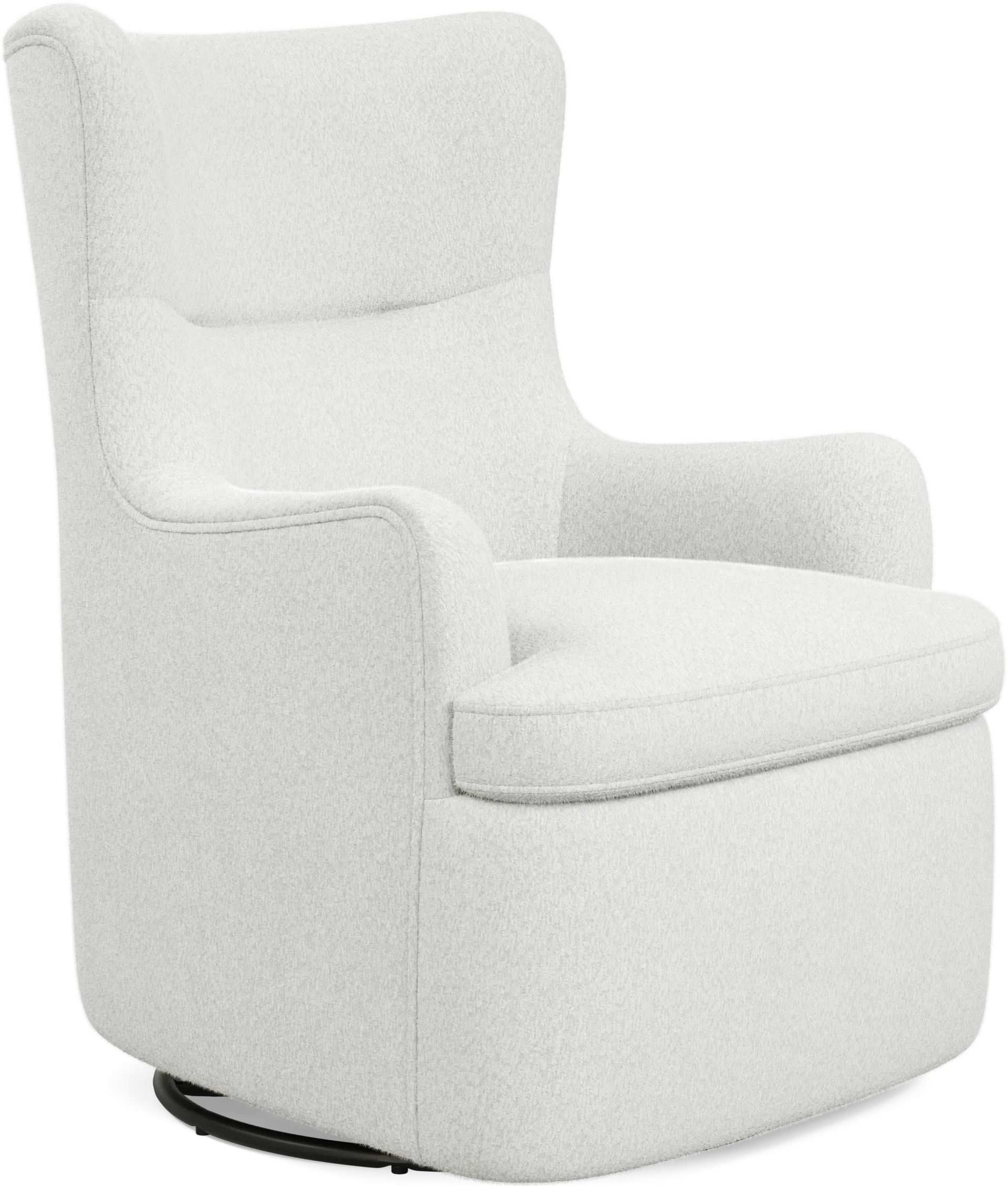 Colburn White Swivel Glider Accent Chair - Image 1