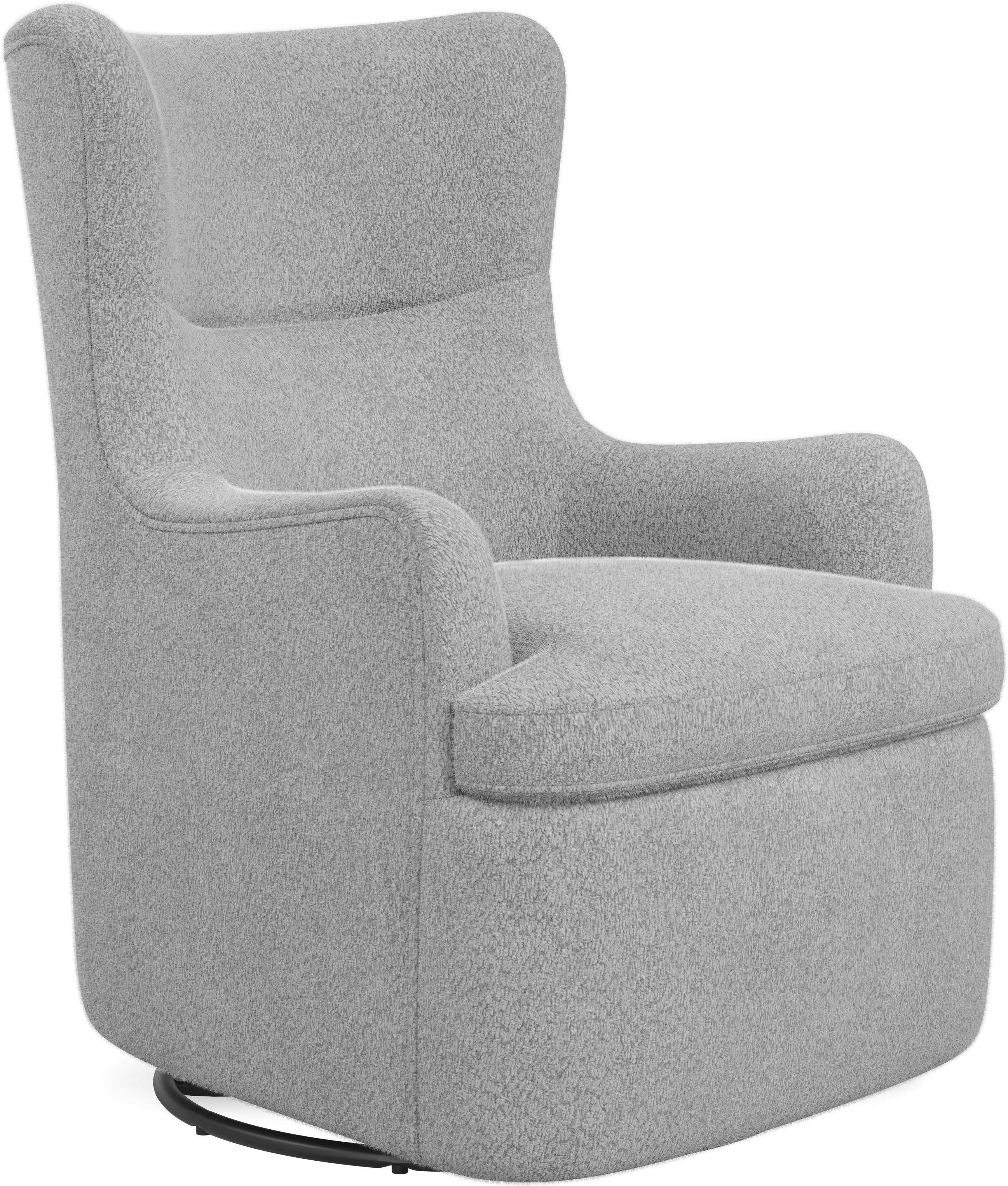 Colburn Silver Swivel Glider Accent Chair - Thumbnail - Image 1