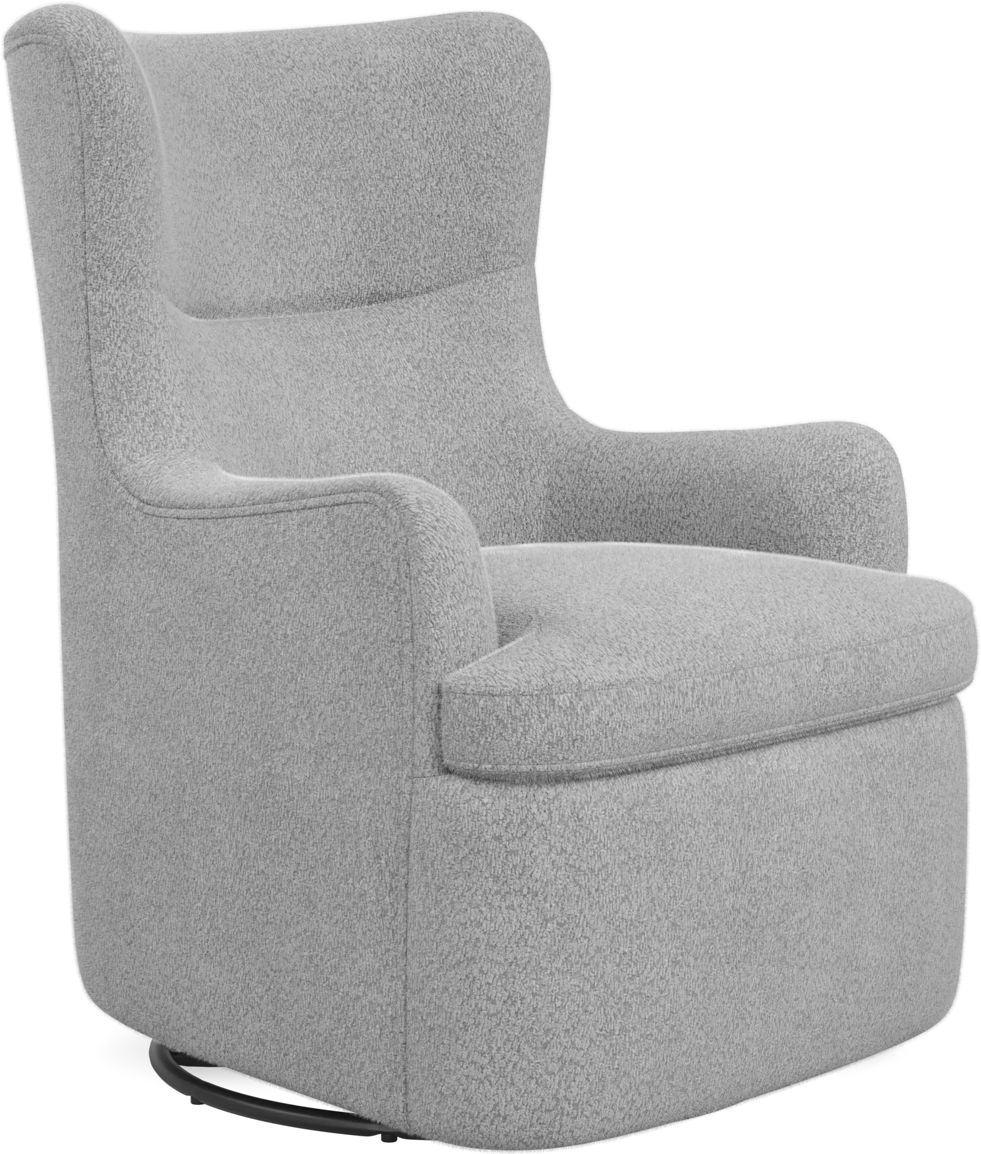 Colburn Silver Swivel Glider Accent Chair