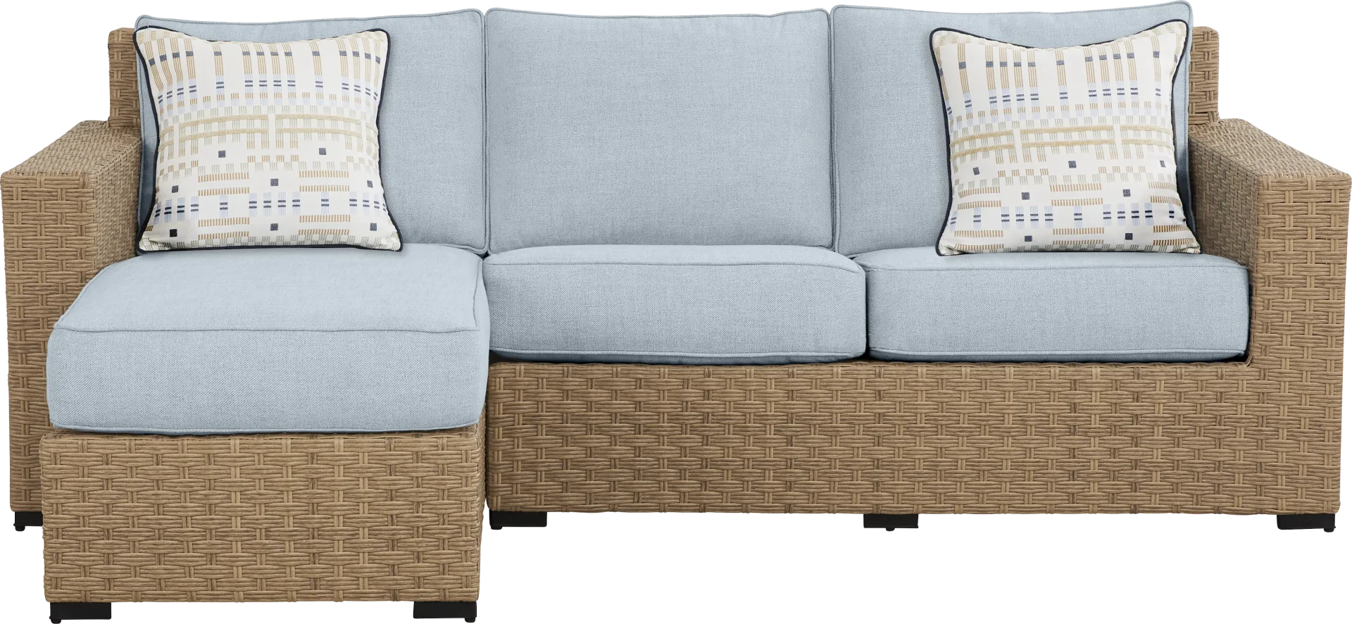 Rialto II Natural 2 Pc Outdoor Sectional with Sky Cushions - Image 2