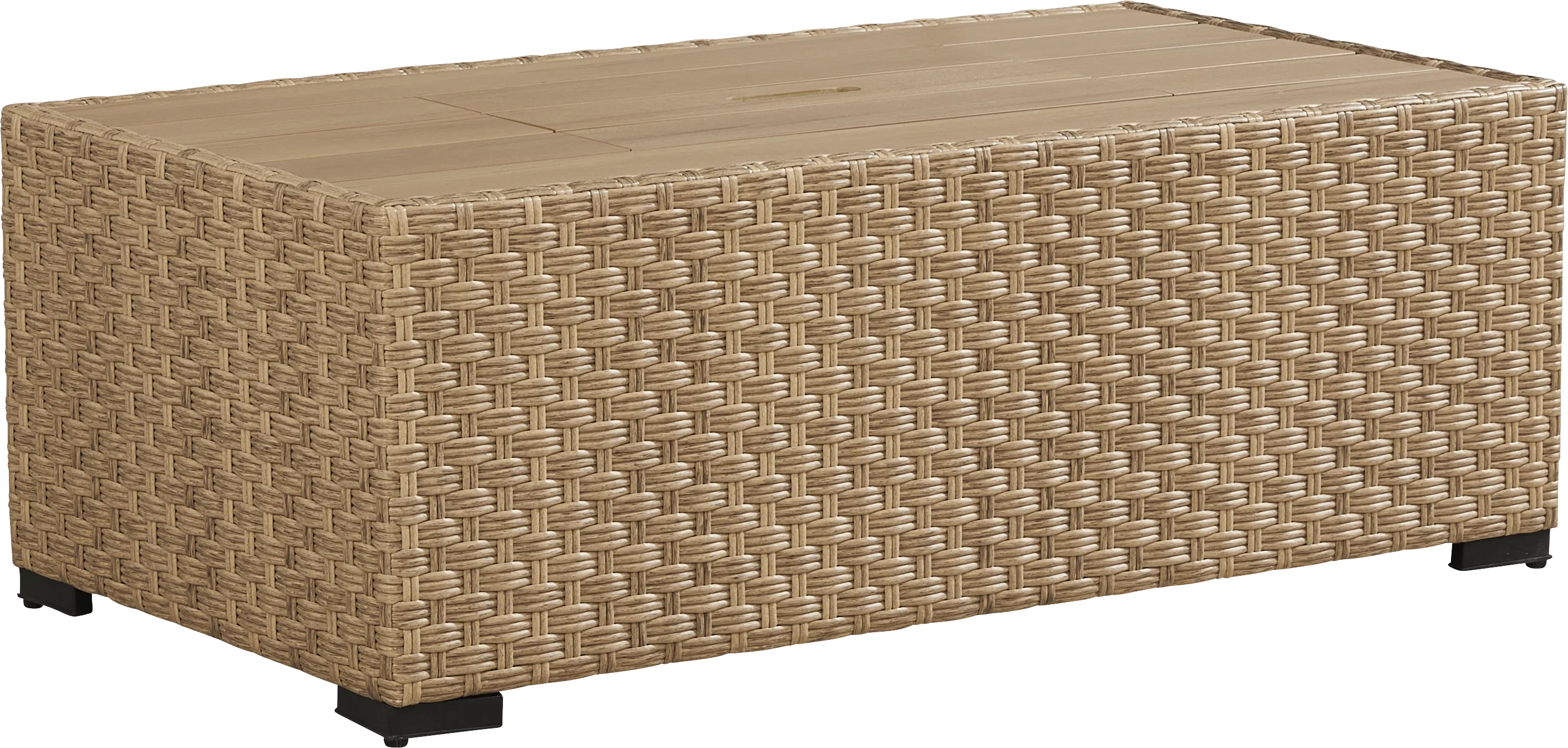 Rialto II Natural 4 Pc Outdoor Seating Set with Sky Cushions - Thumbnail - Image 8