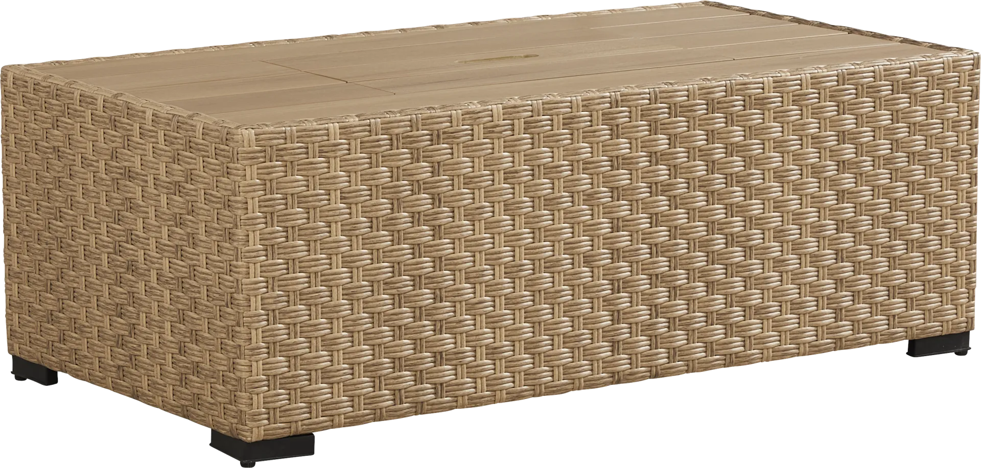 Rialto II Natural 4 Pc Outdoor Seating Set with Sky Cushions - Image 8