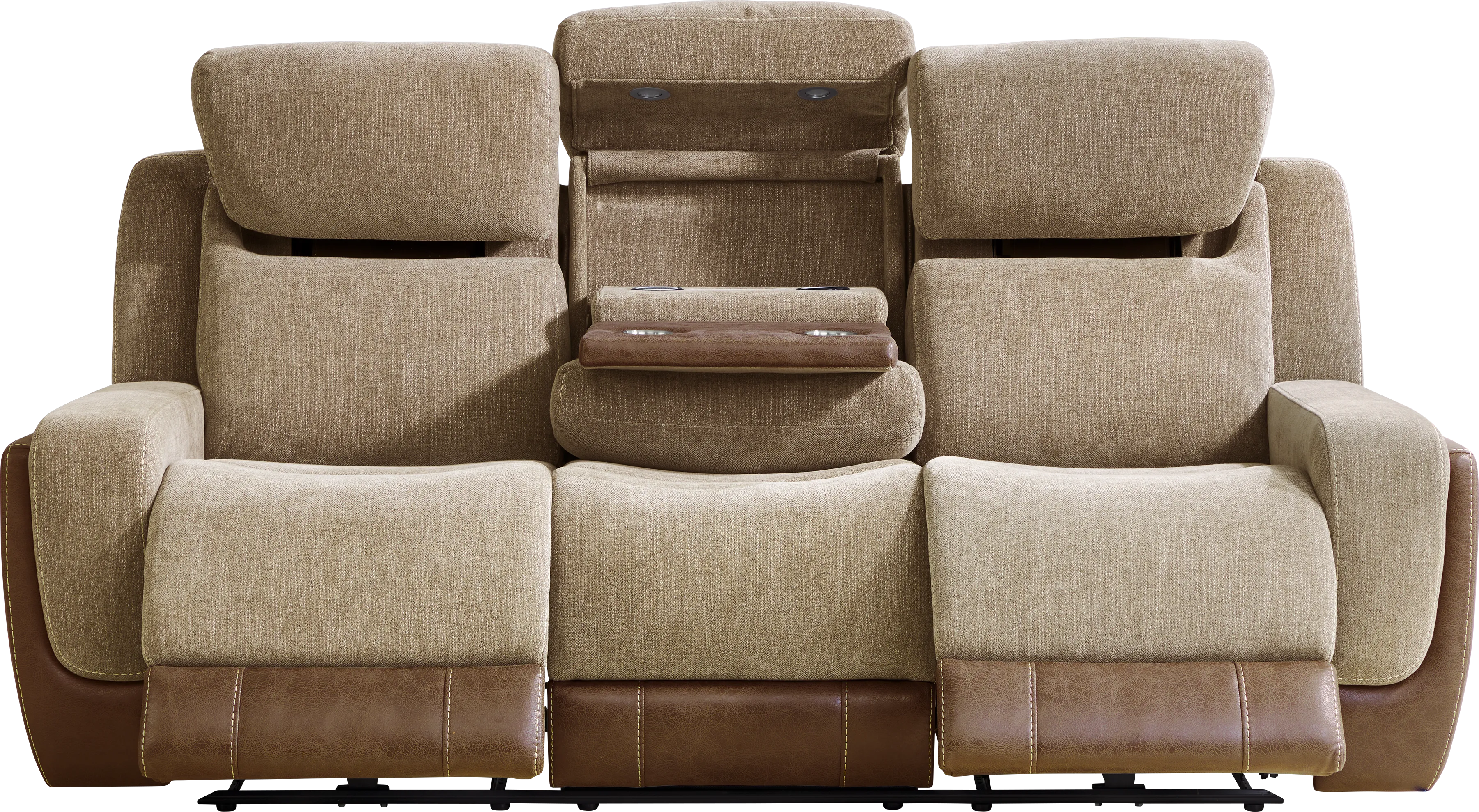 State Street Camel 3 Pc Dual Power Reclining Living Room - Thumbnail - Image 2