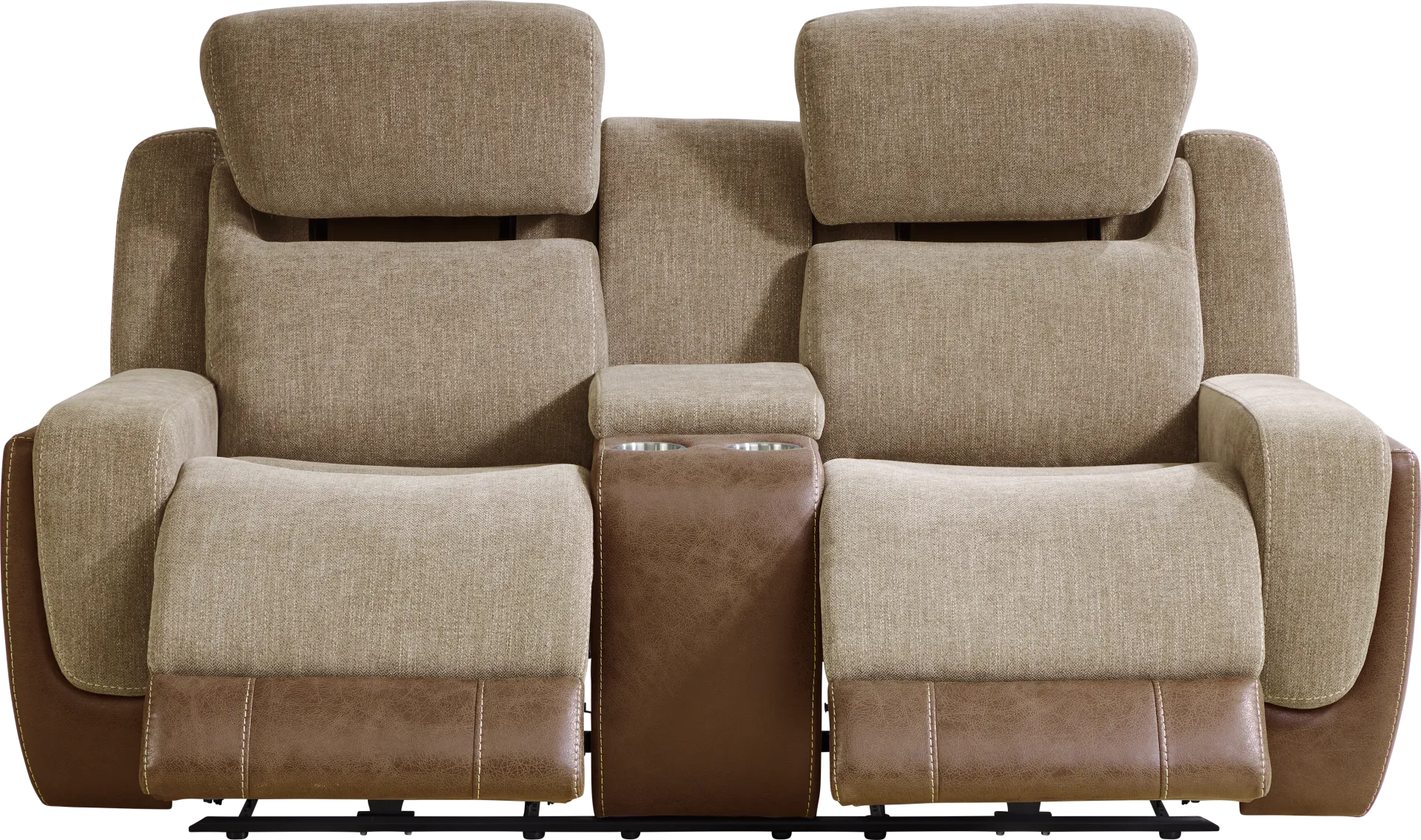 State Street Camel 3 Pc Dual Power Reclining Living Room - Image 4