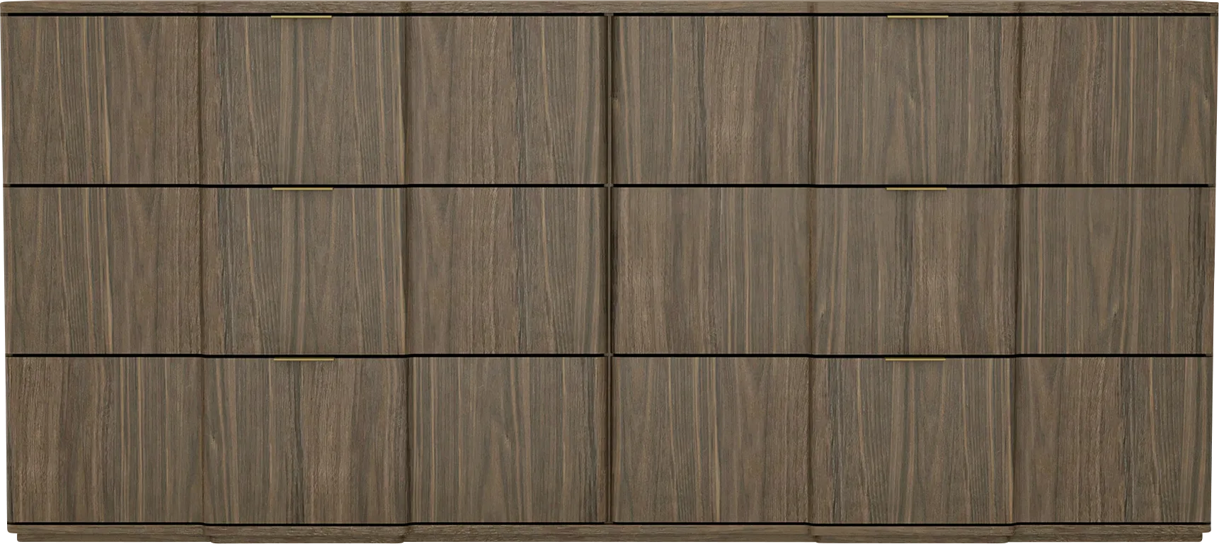 Viwan Walnut/Gold Dresser - Image 1