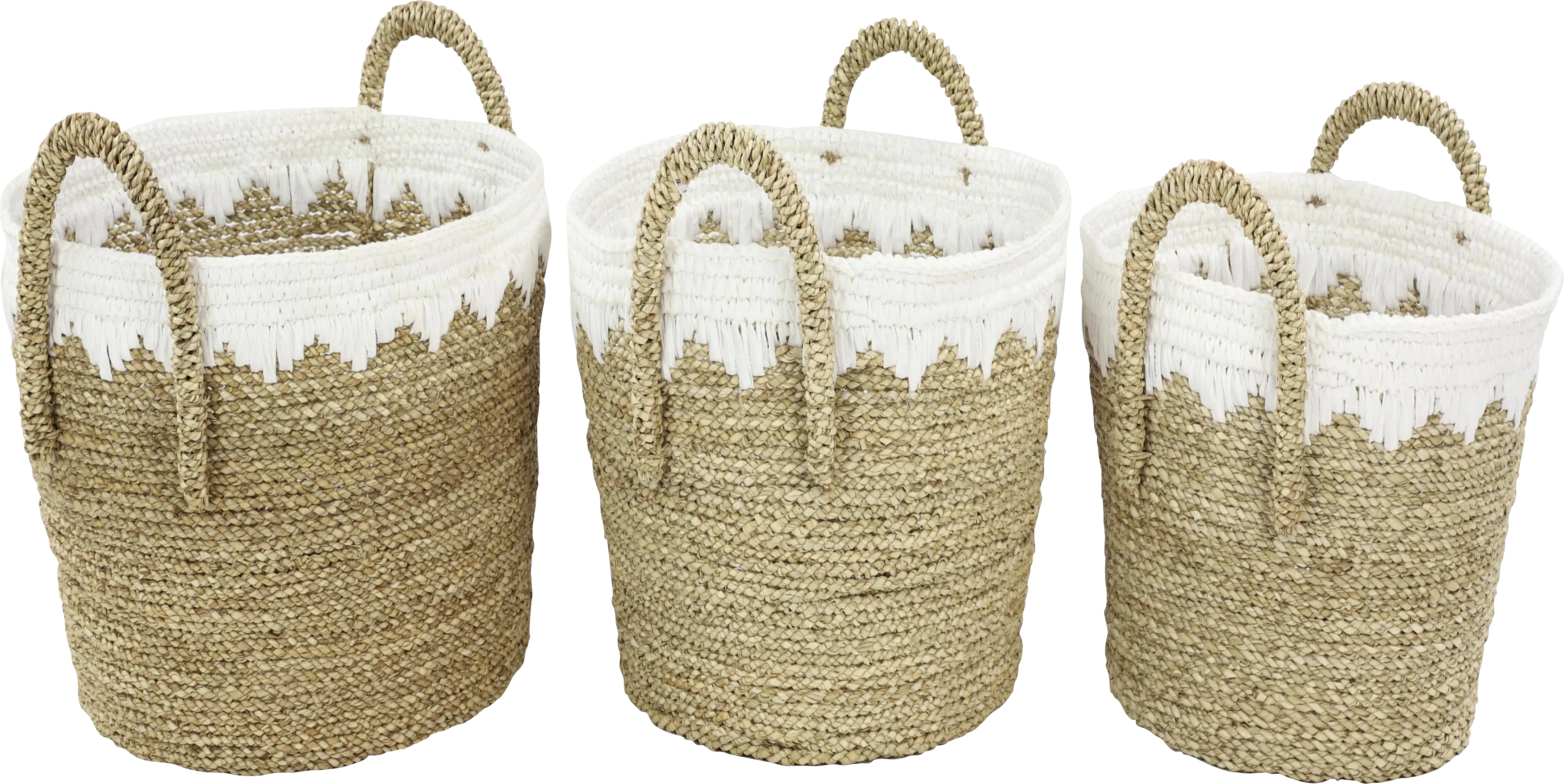 Daviad Brown Storage Basket, Set of 3 - Thumbnail - Image 1