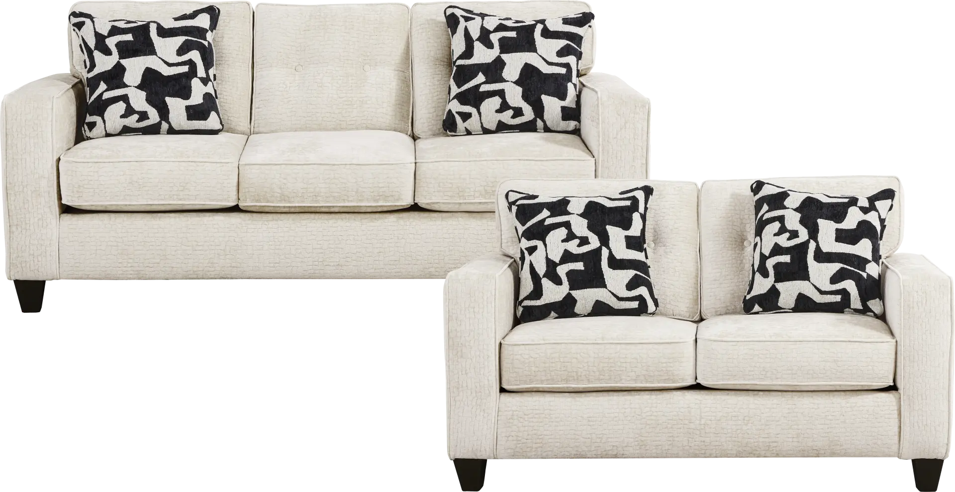 Jamie Cream 2 Pc Living Room