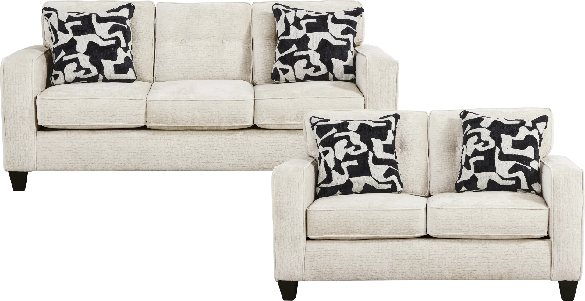 Jamie Cream 2 Pc Living Room - Image 1