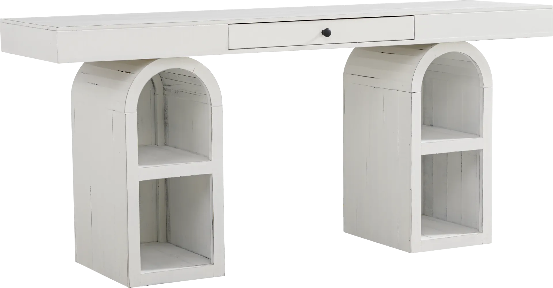 Esmerelda White Arch Writing Desk - Image 1